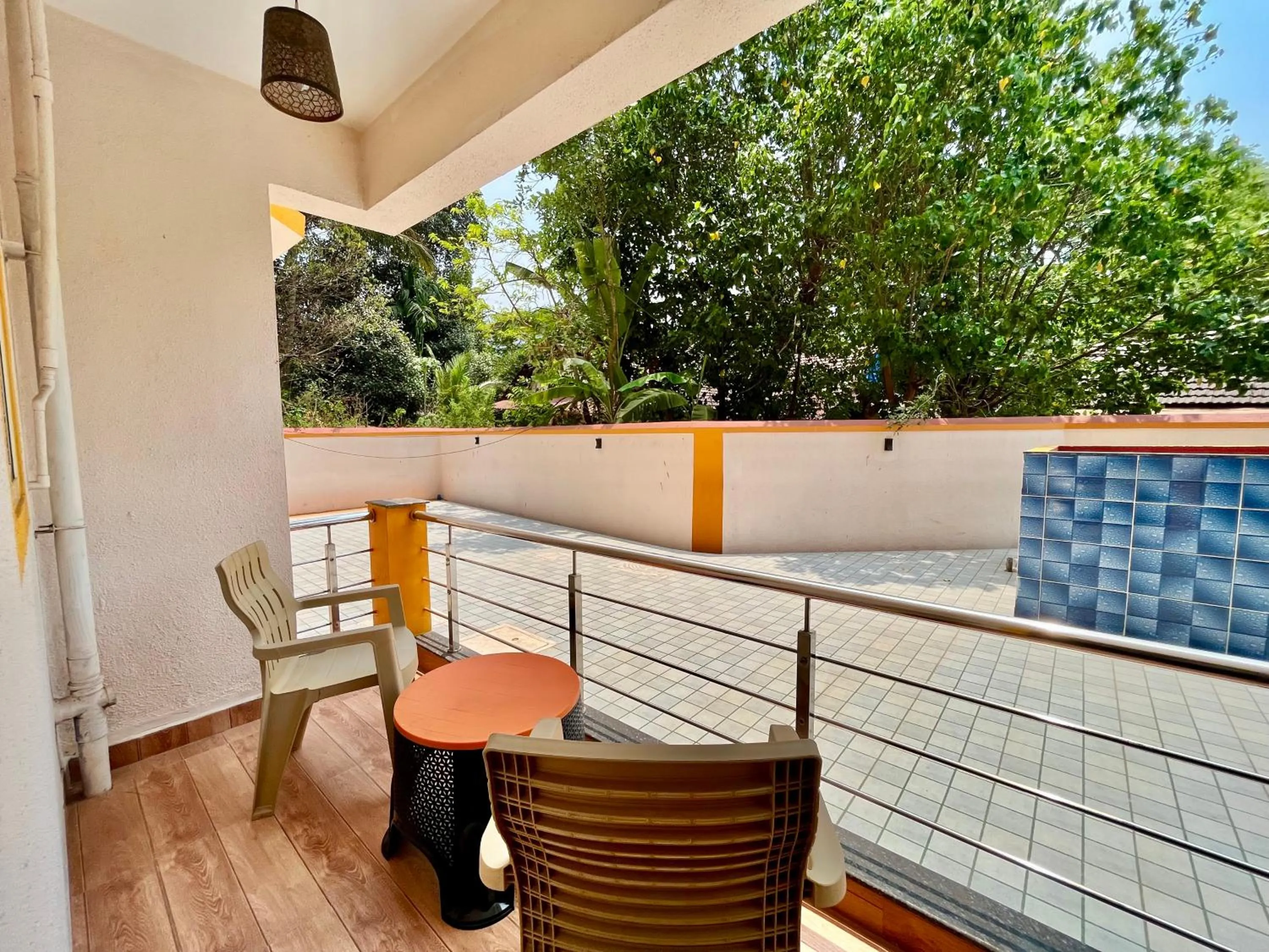 Balcony/Terrace in Lykke Suites- 2-min Drive to Colva Beach-By Goan Felicidade Hospitality PVT LTD