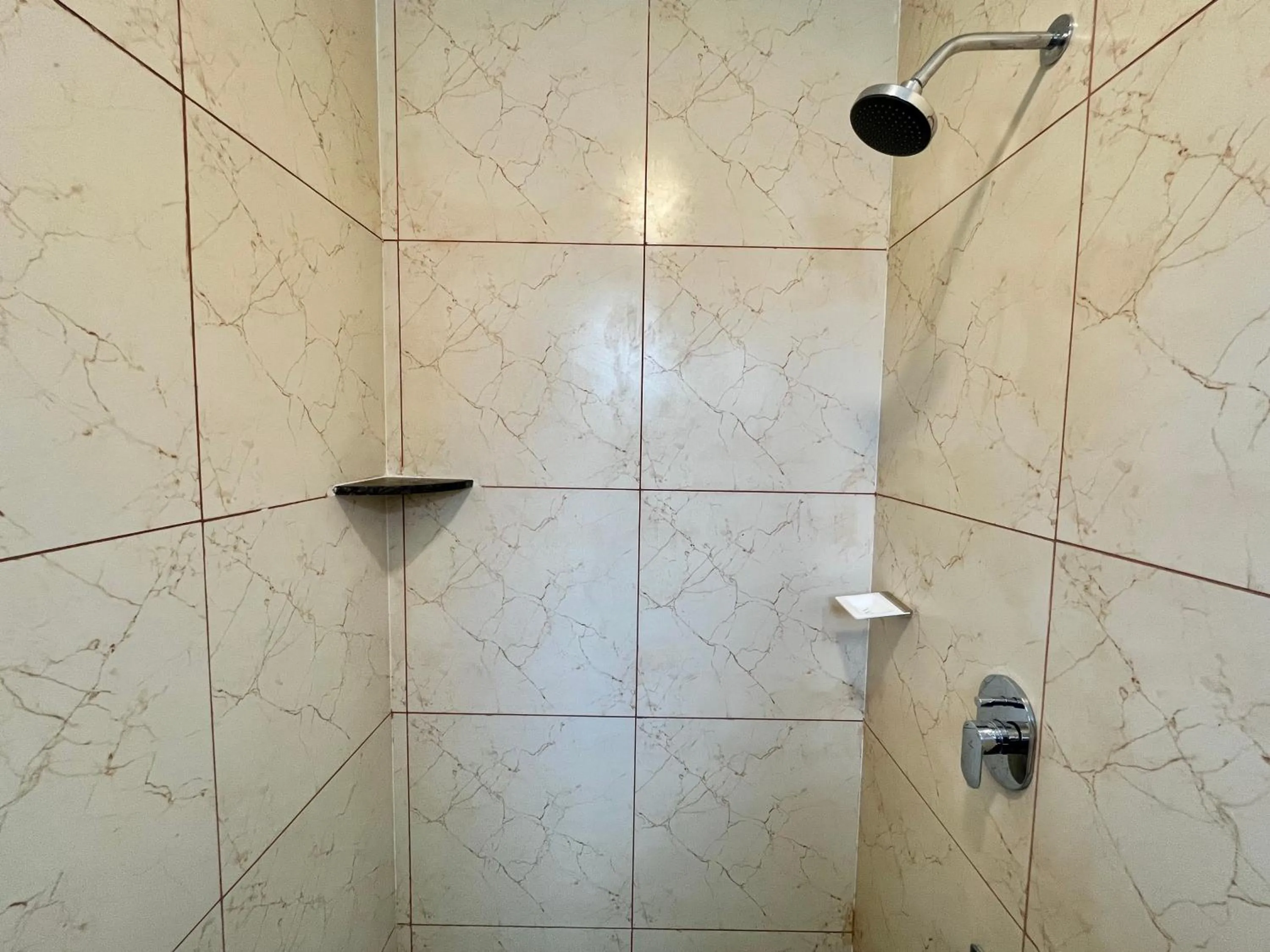 Shower in Lykke Suites- 2-min Drive to Colva Beach-By Goan Felicidade Hospitality PVT LTD