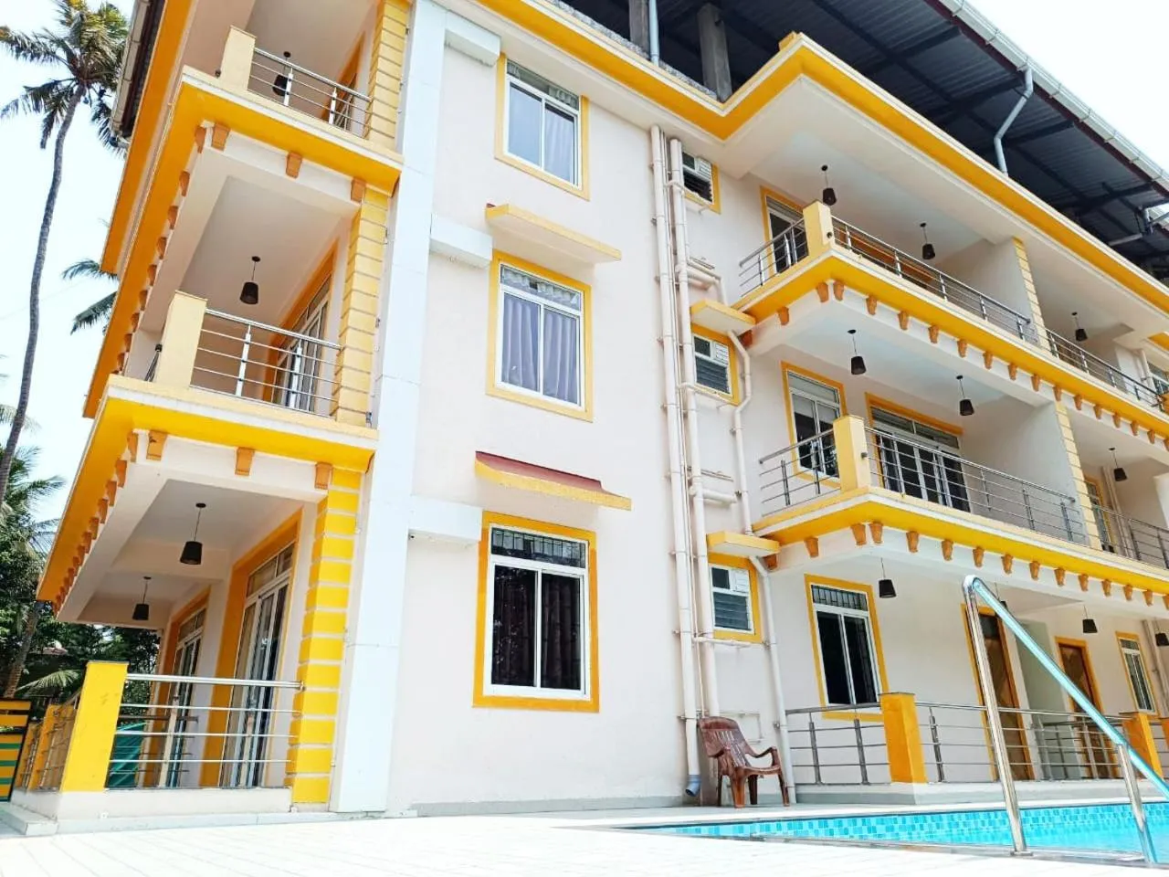 Property building in Lykke Suites- 2-min Drive to Colva Beach-By Goan Felicidade Hospitality PVT LTD