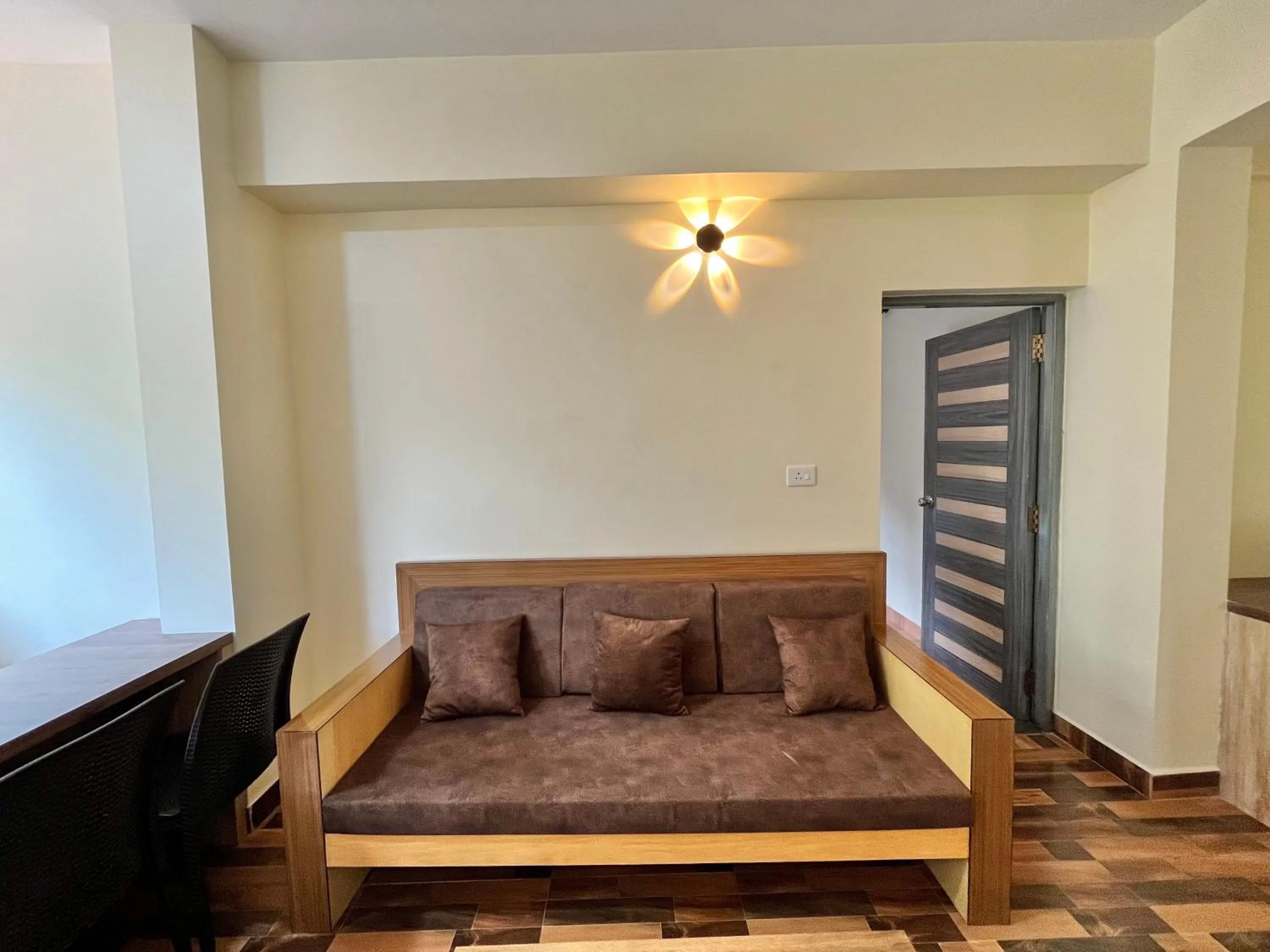Living room in Lykke Suites- 2-min Drive to Colva Beach-By Goan Felicidade Hospitality PVT LTD