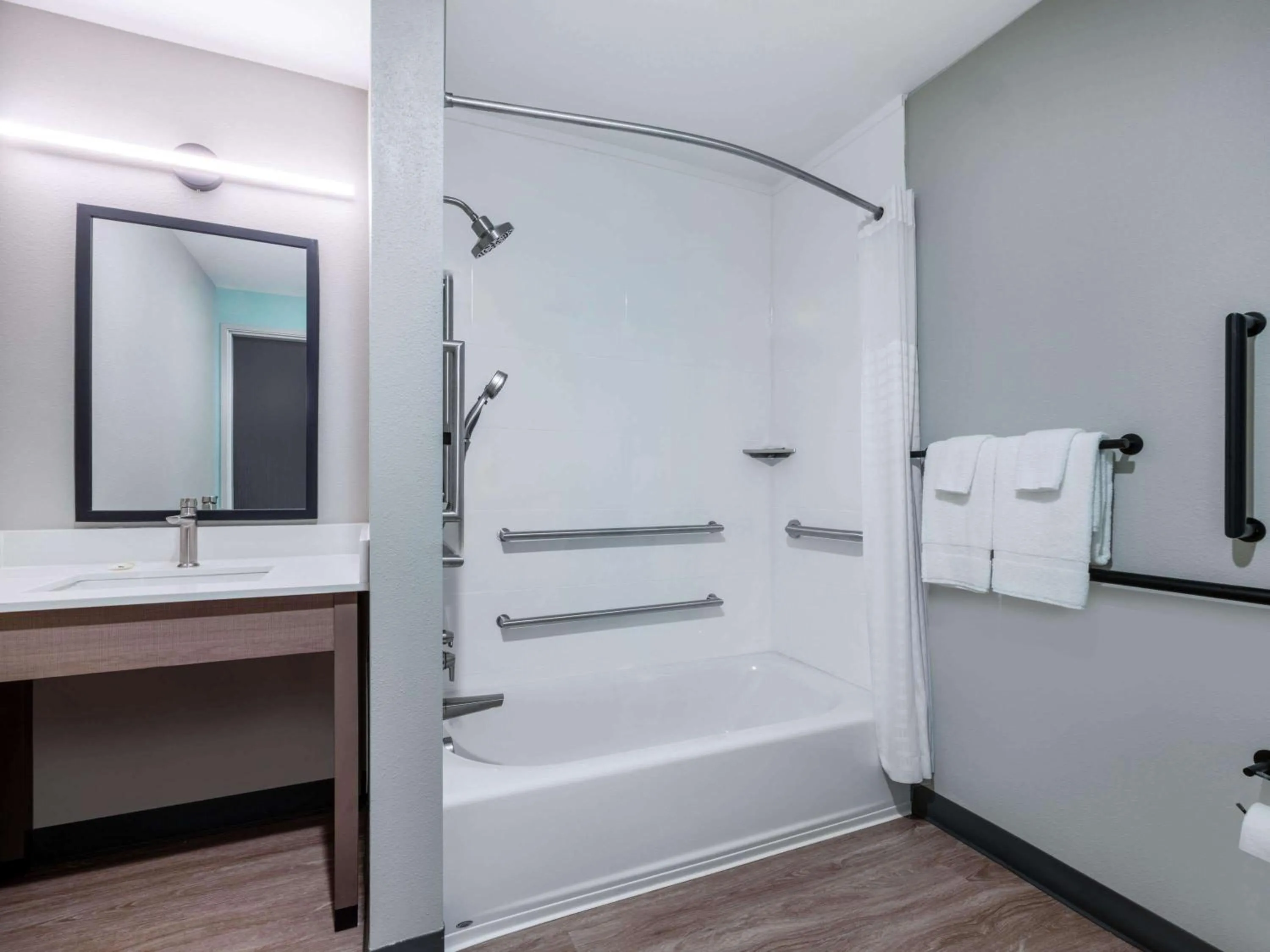 Bathroom in ECHO Suites Extended Stay by Wyndham Madison