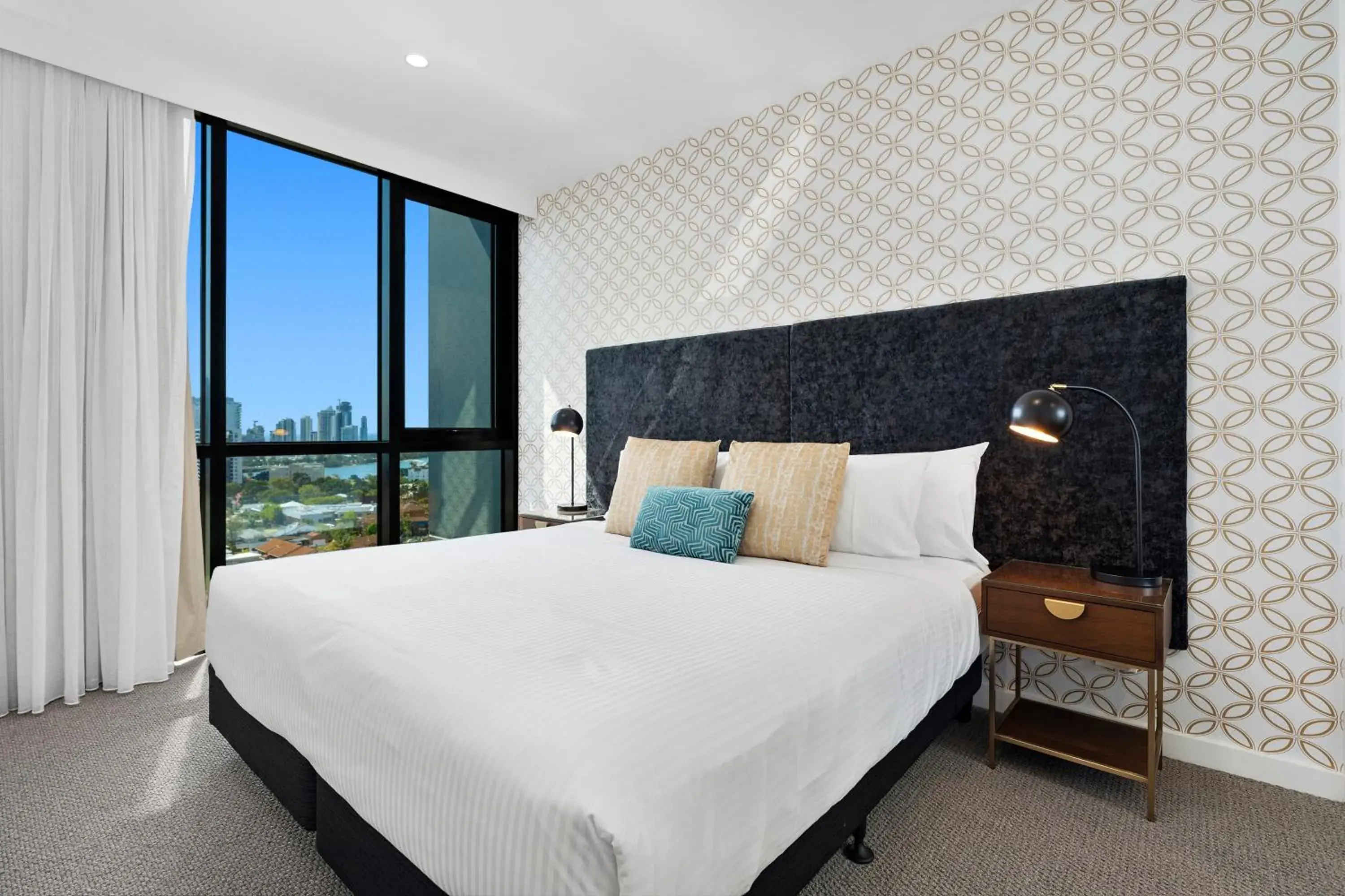 Bedroom, Bed in TRYP by Wyndham Southport Gold Coast Hotel Apartments Bedroom, Bed in TRYP by Wyndham Southport Gold Coast Hotel Apartments