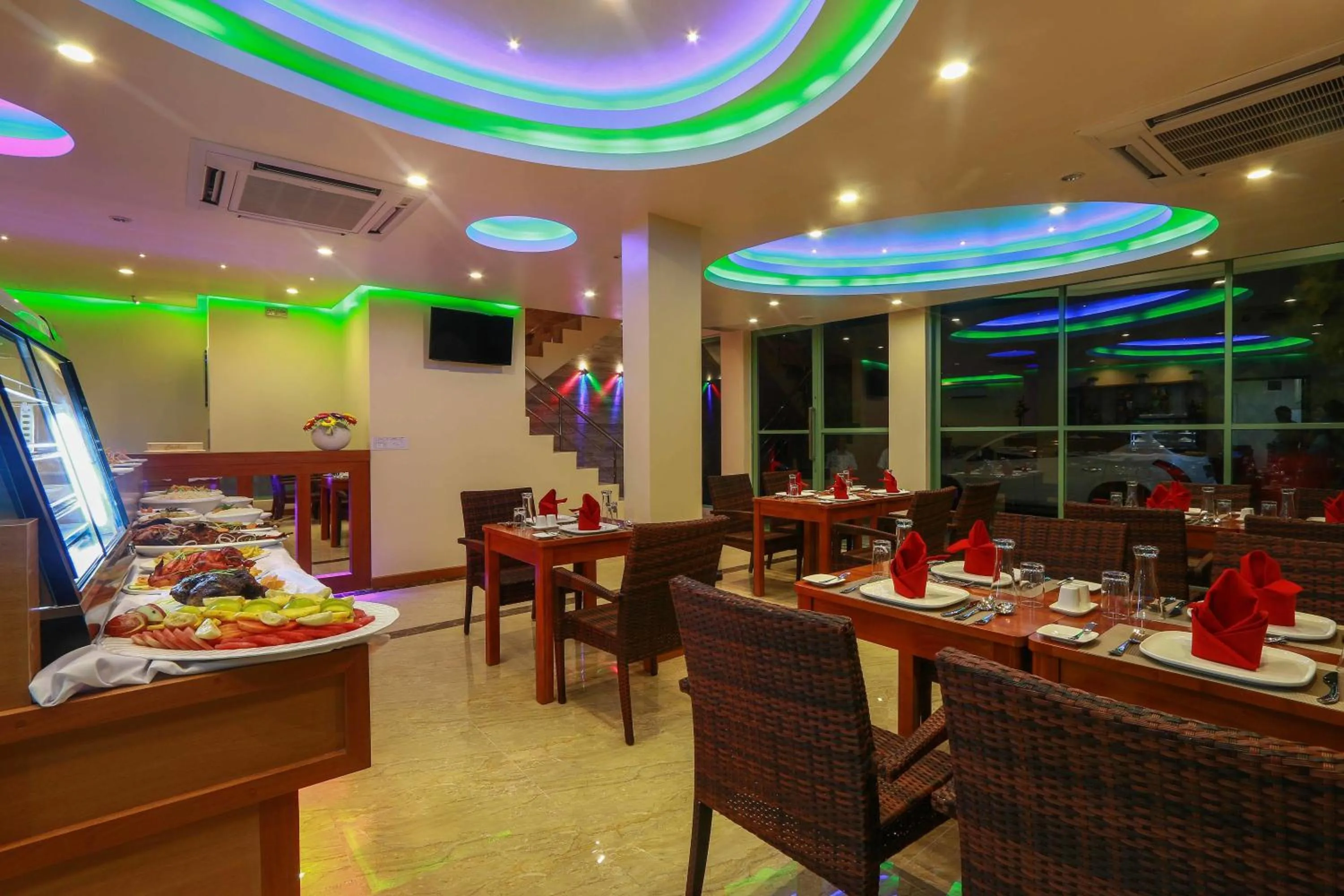 Dining area in Season Holidays at Hulhumale with Transfer