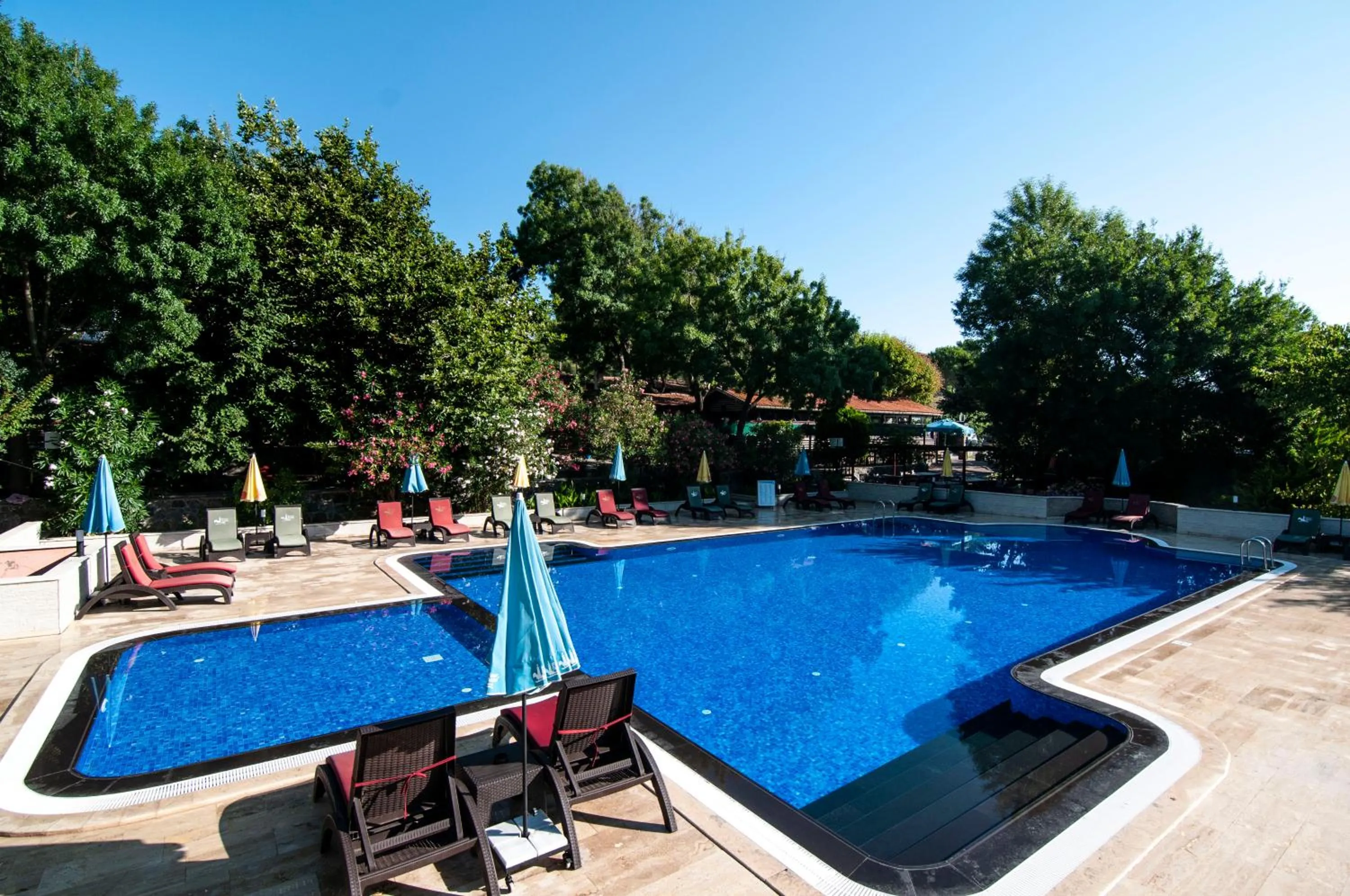 Pool view in Fener Motel