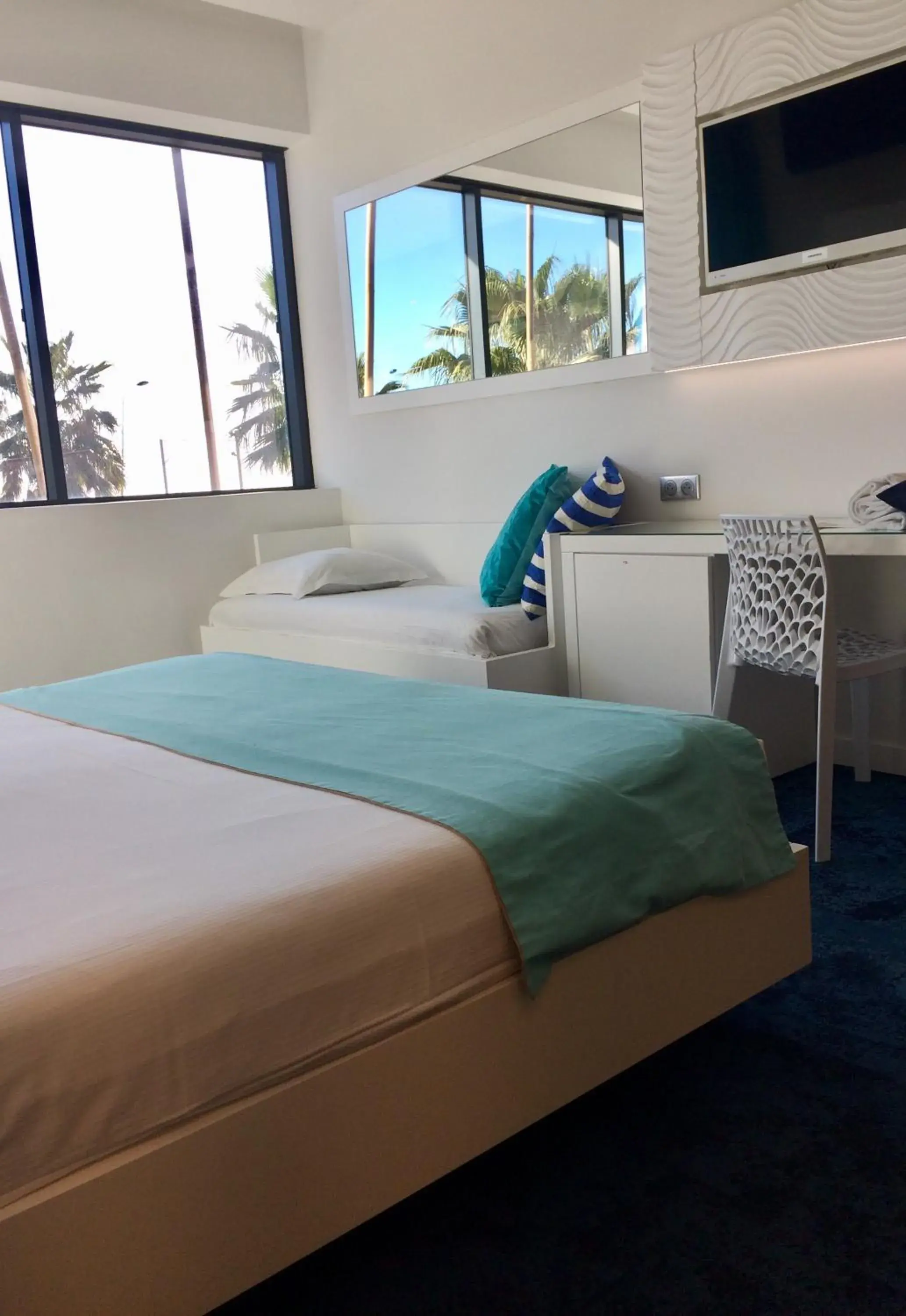 Bed in SoBlue Hôtel Bed in SoBlue Hôtel