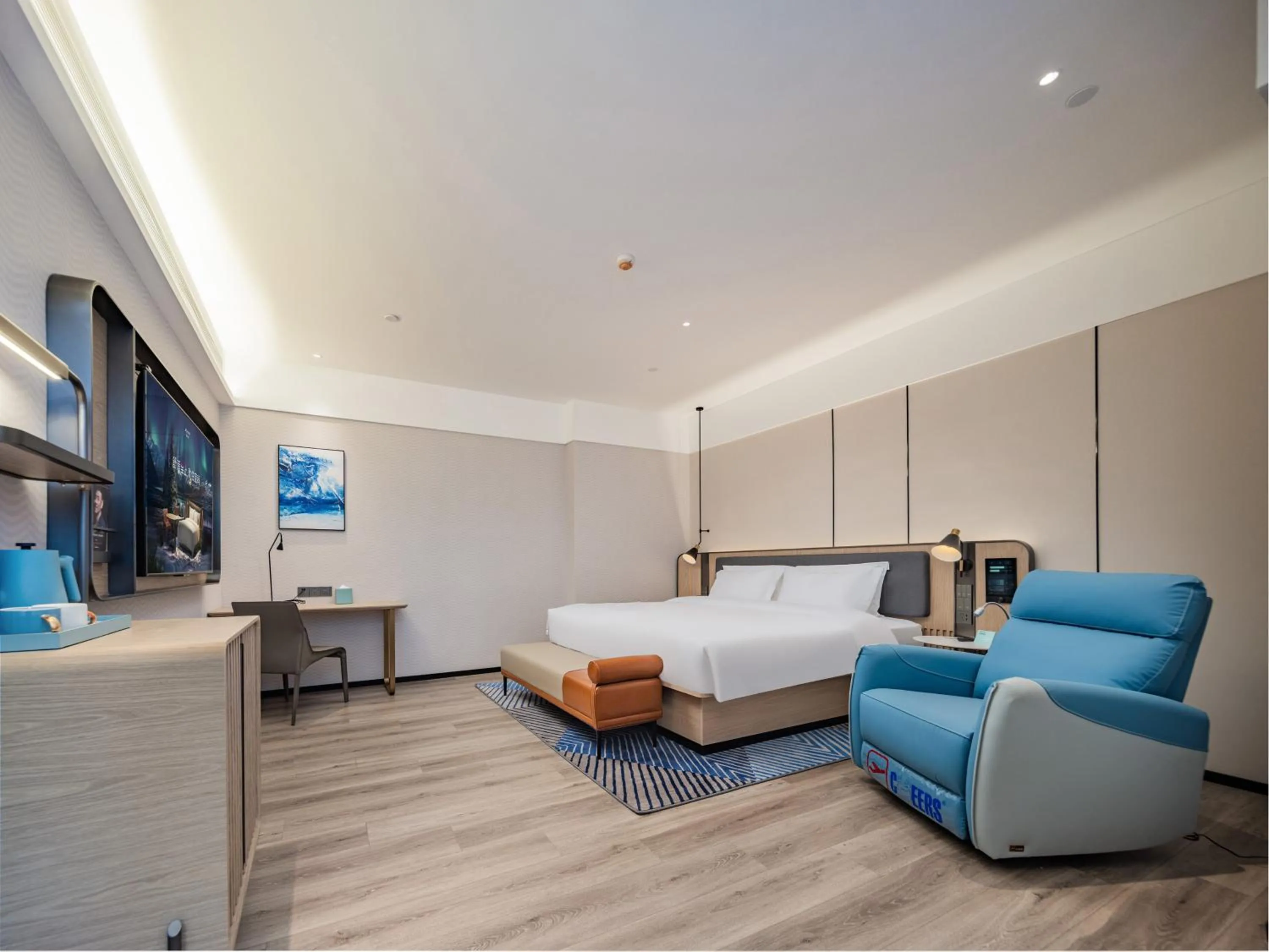 Photo of the whole room in Echarm Hotel Xi'an Chanba International Exhibition Center