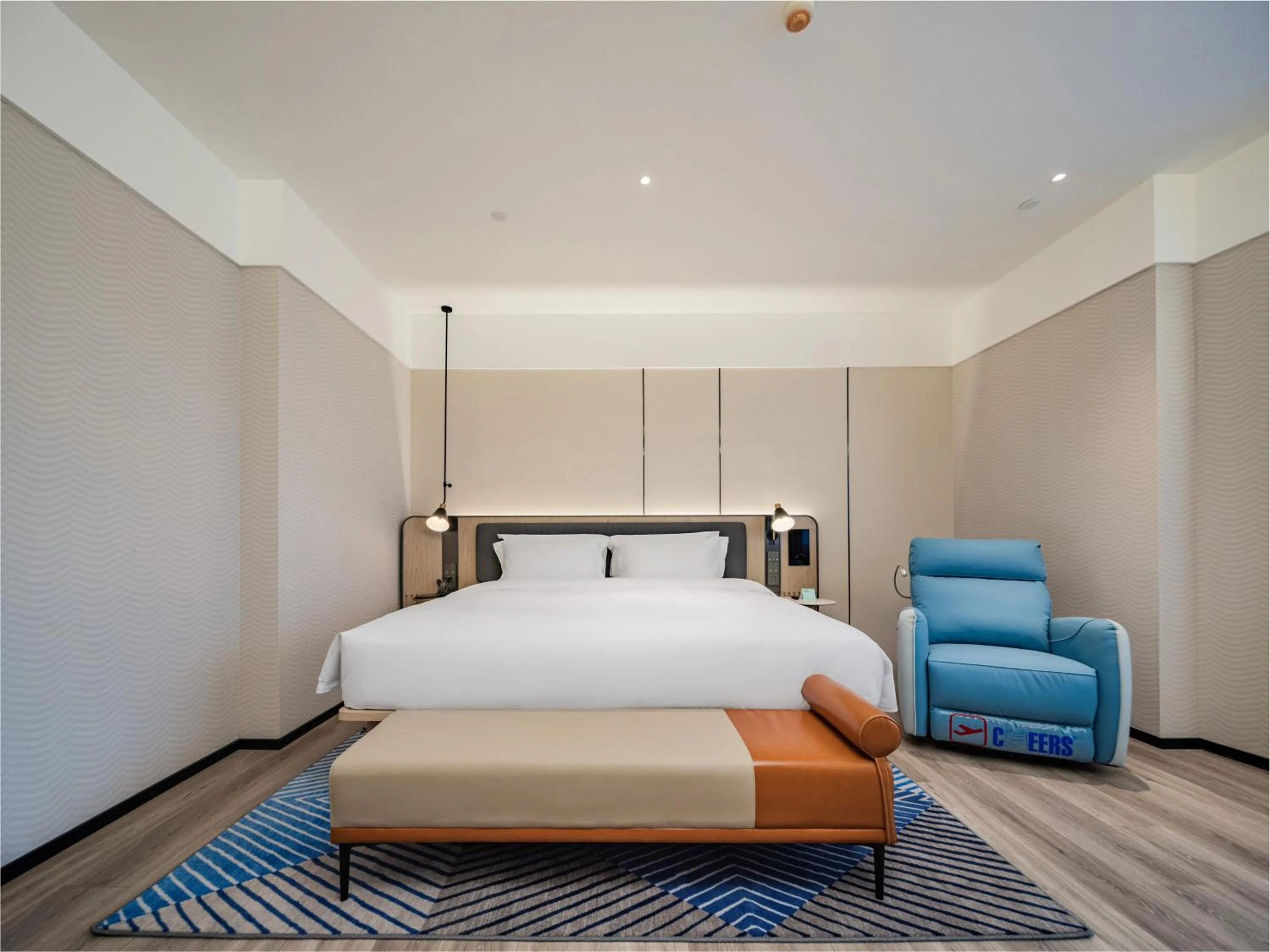 Bed in Echarm Hotel Xi'an Chanba International Exhibition Center