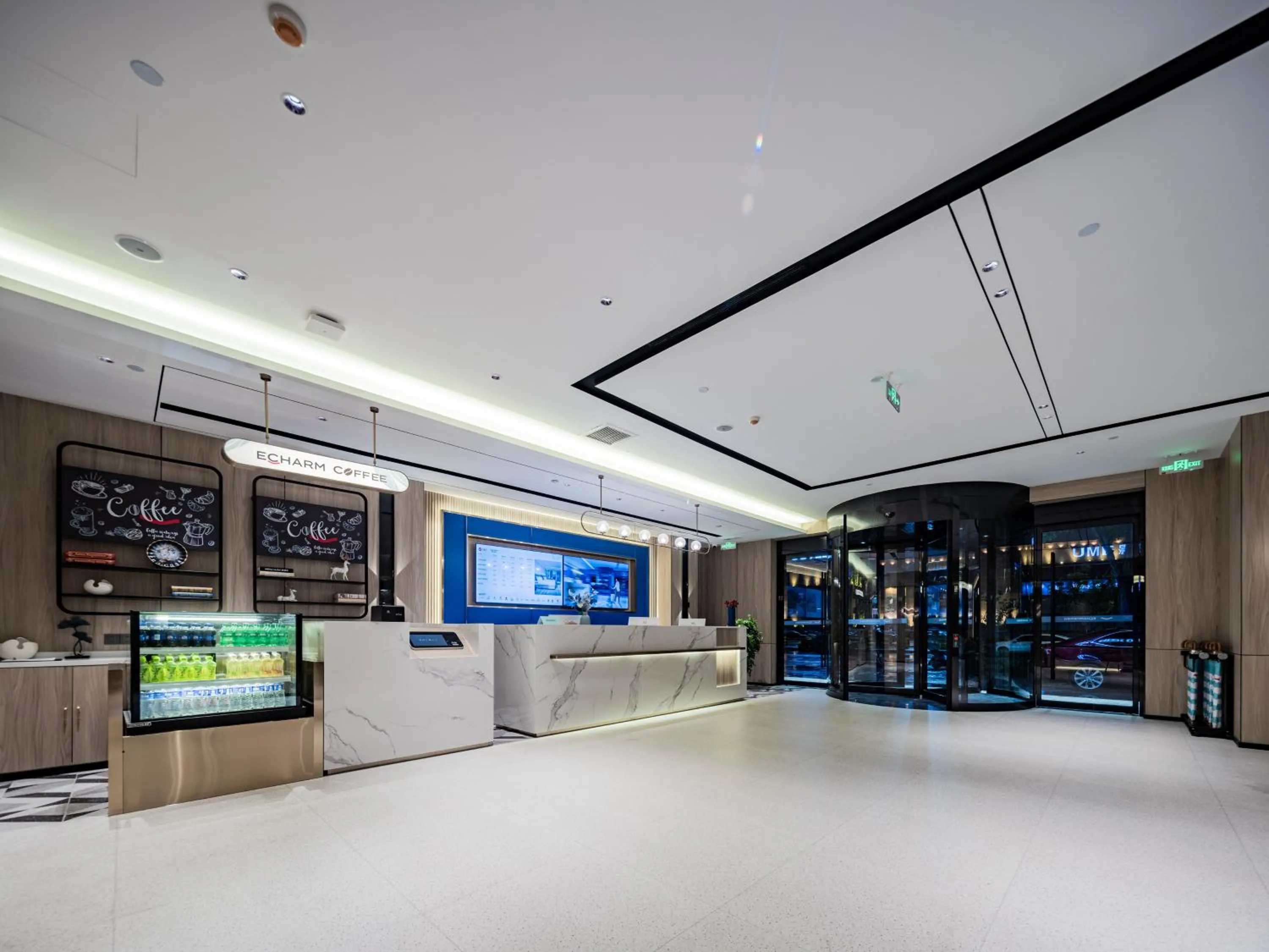 Lobby or reception in Echarm Hotel Xi'an Chanba International Exhibition Center
