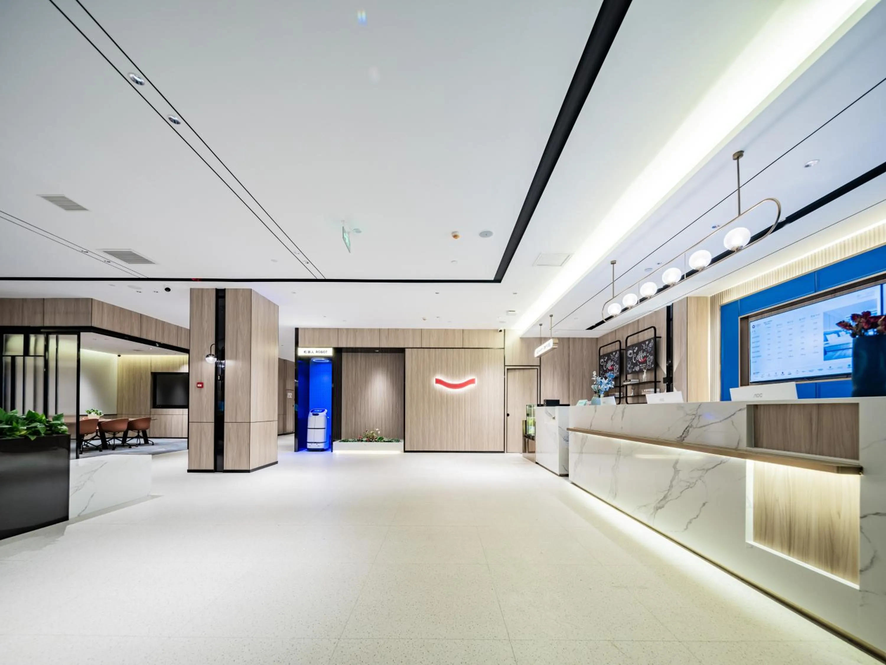 Lobby or reception in Echarm Hotel Xi'an Chanba International Exhibition Center