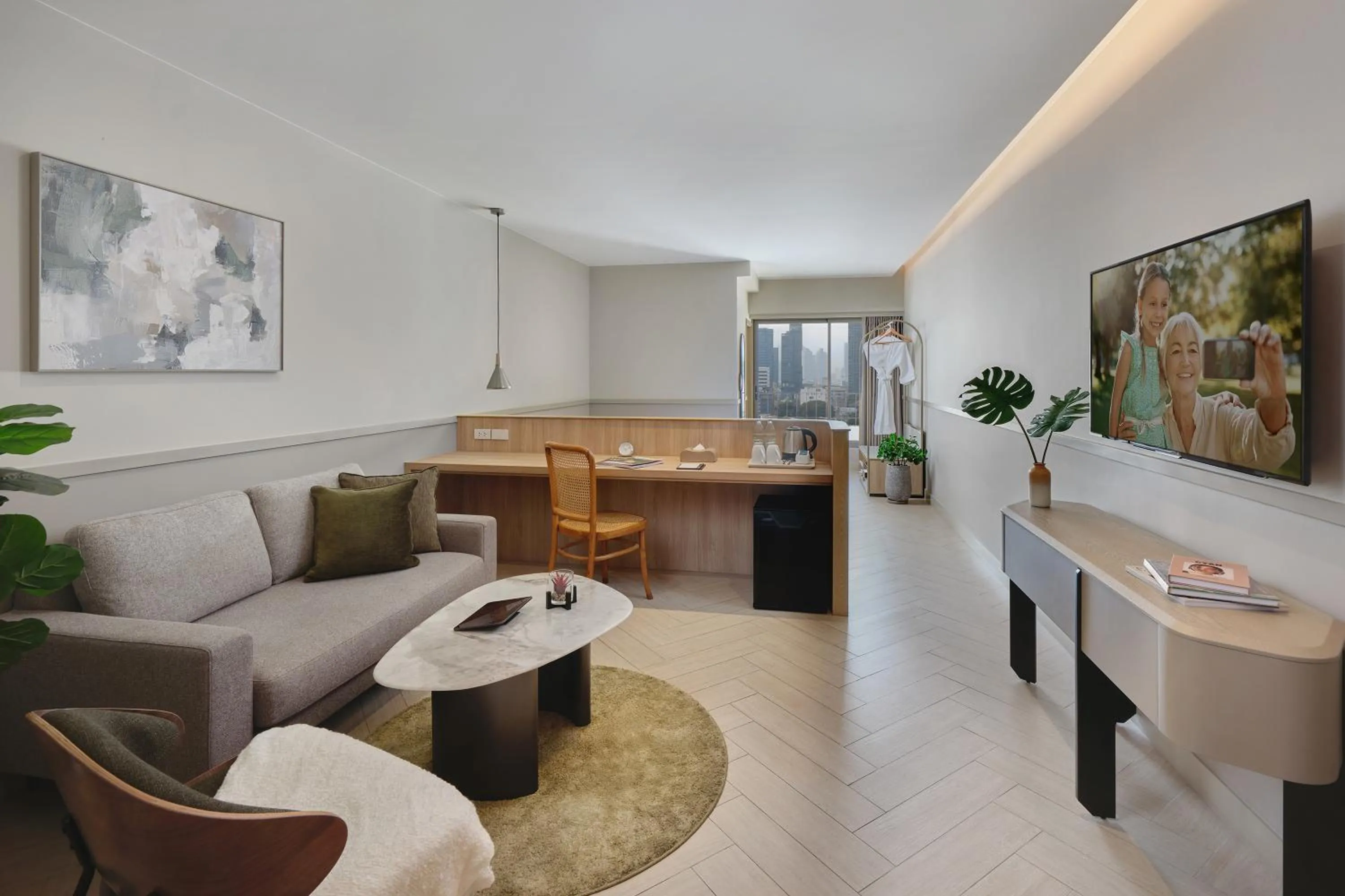 Living room in Somerset Sukhumvit 71 Bangkok