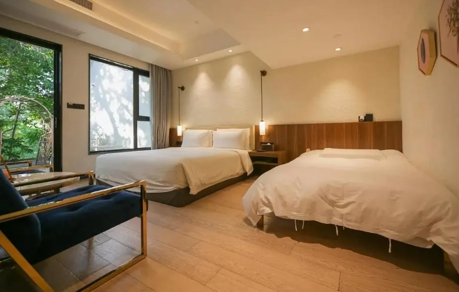 Bed in Xishang Yunjian Holiday Hotel
