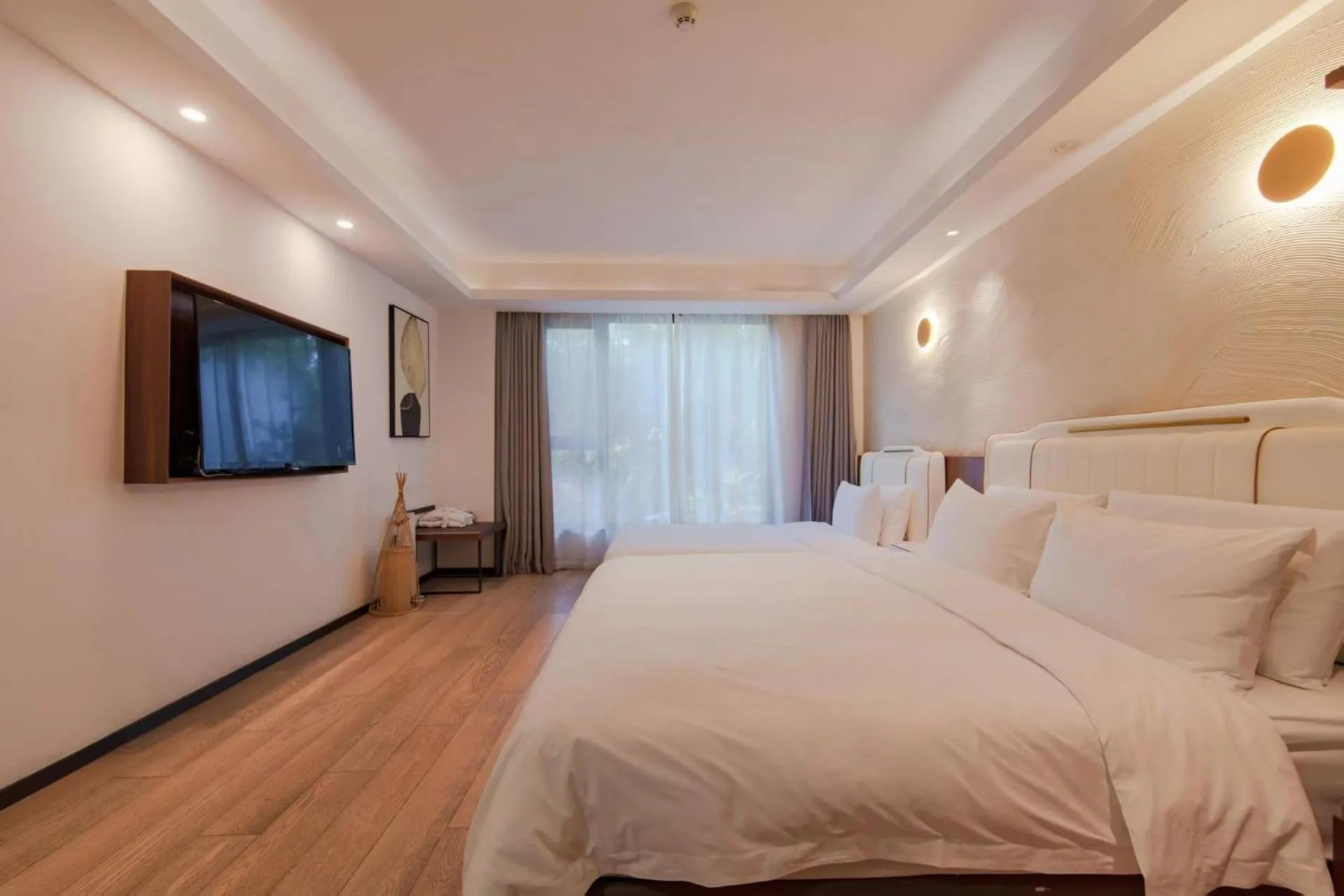 Bed in Xishang Yunjian Holiday Hotel