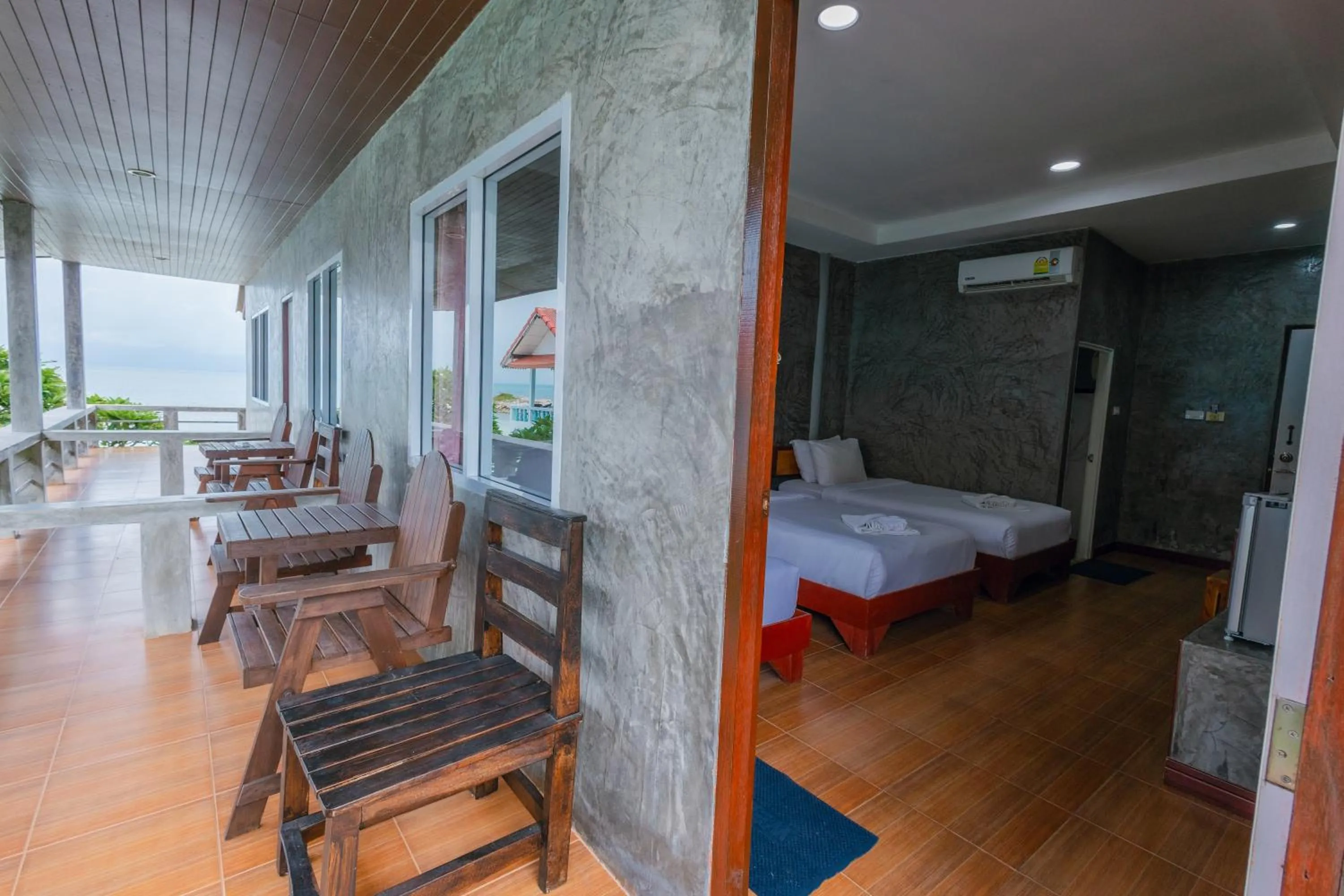 Balcony/Terrace, Bed in Charung by The Sea