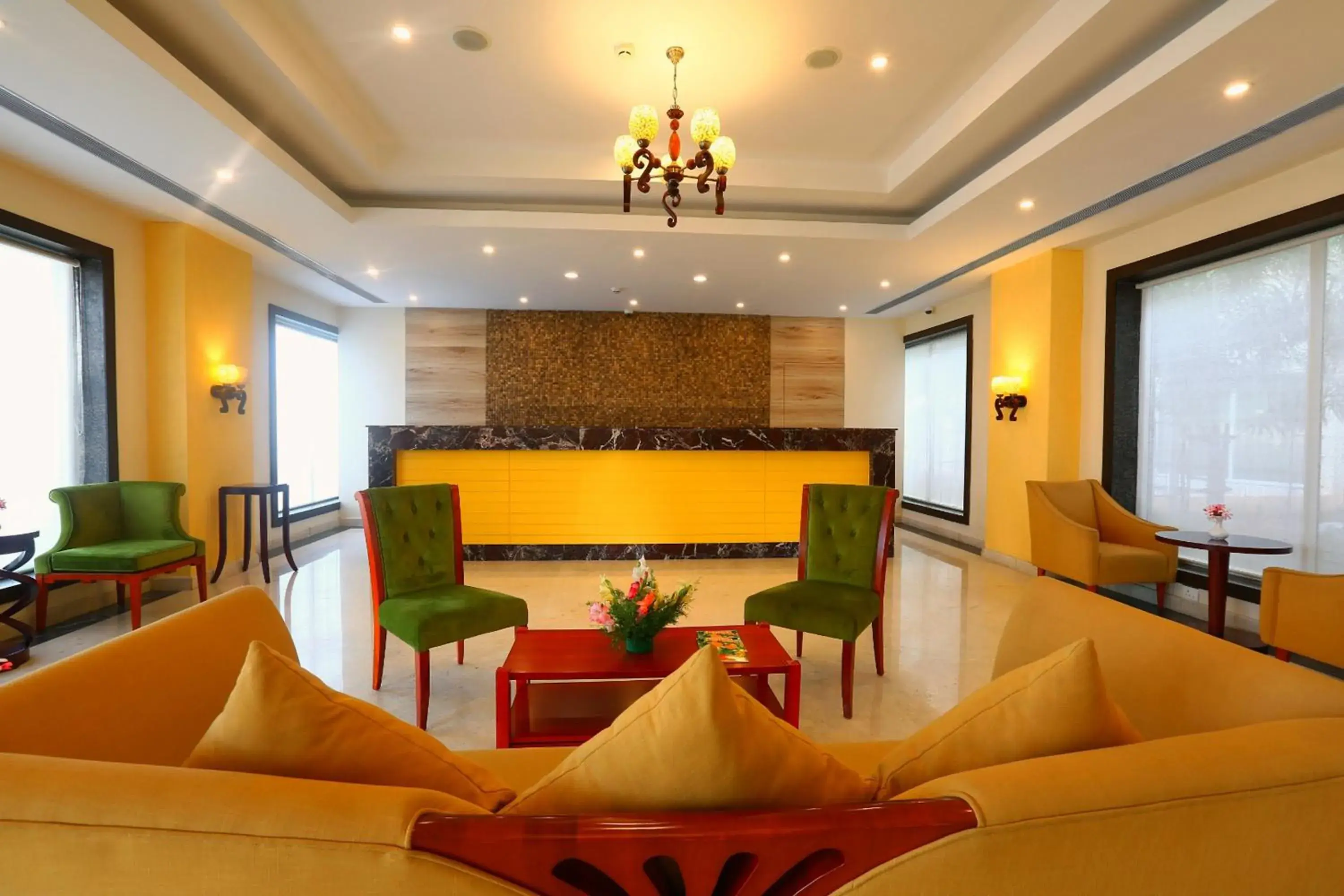 Lobby or reception in Grand Serenaa Hotel & Resorts, Auroville Lobby or reception in Grand Serenaa Hotel & Resorts, Auroville