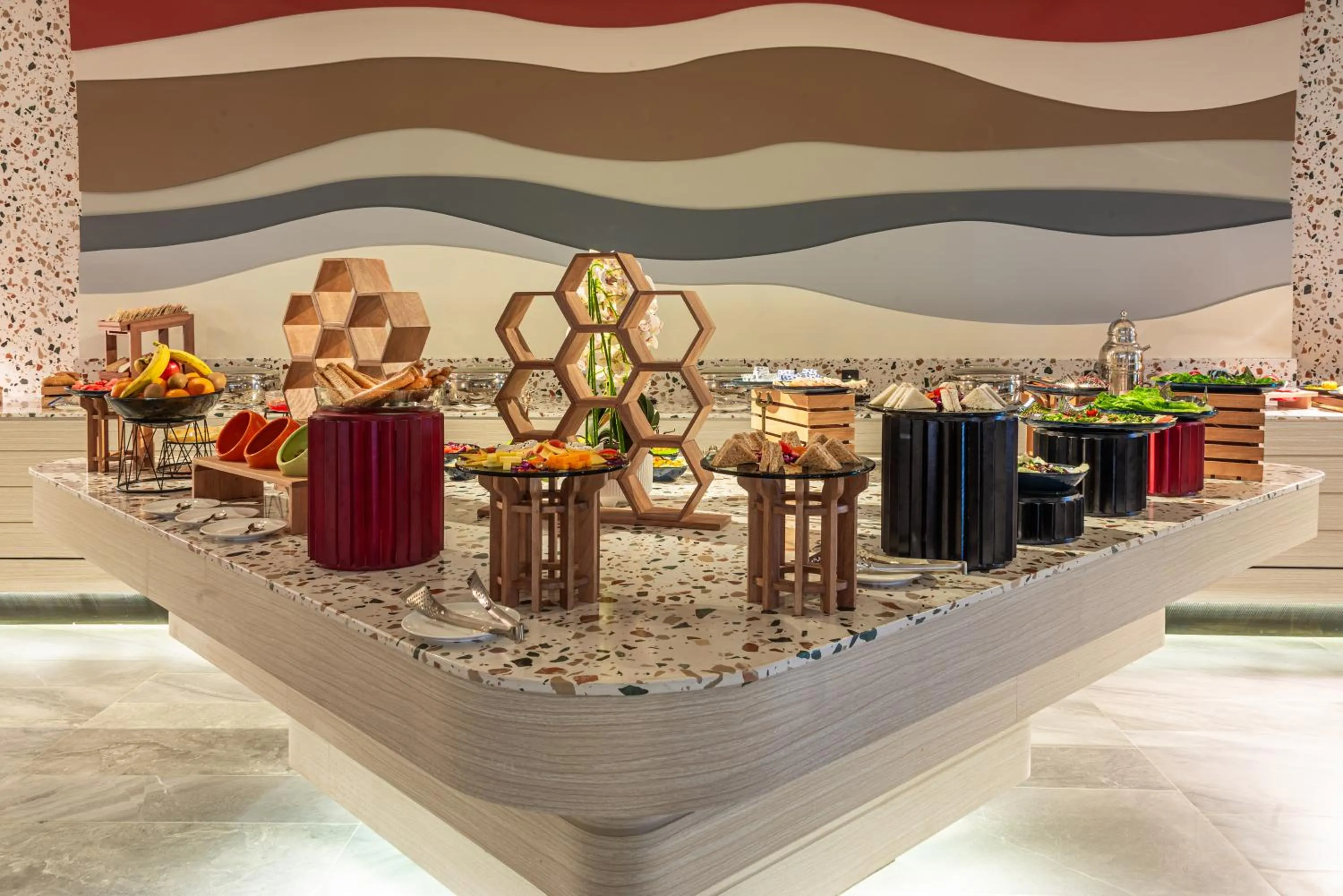 Buffet breakfast in Ewaa Express Hotel - Abha