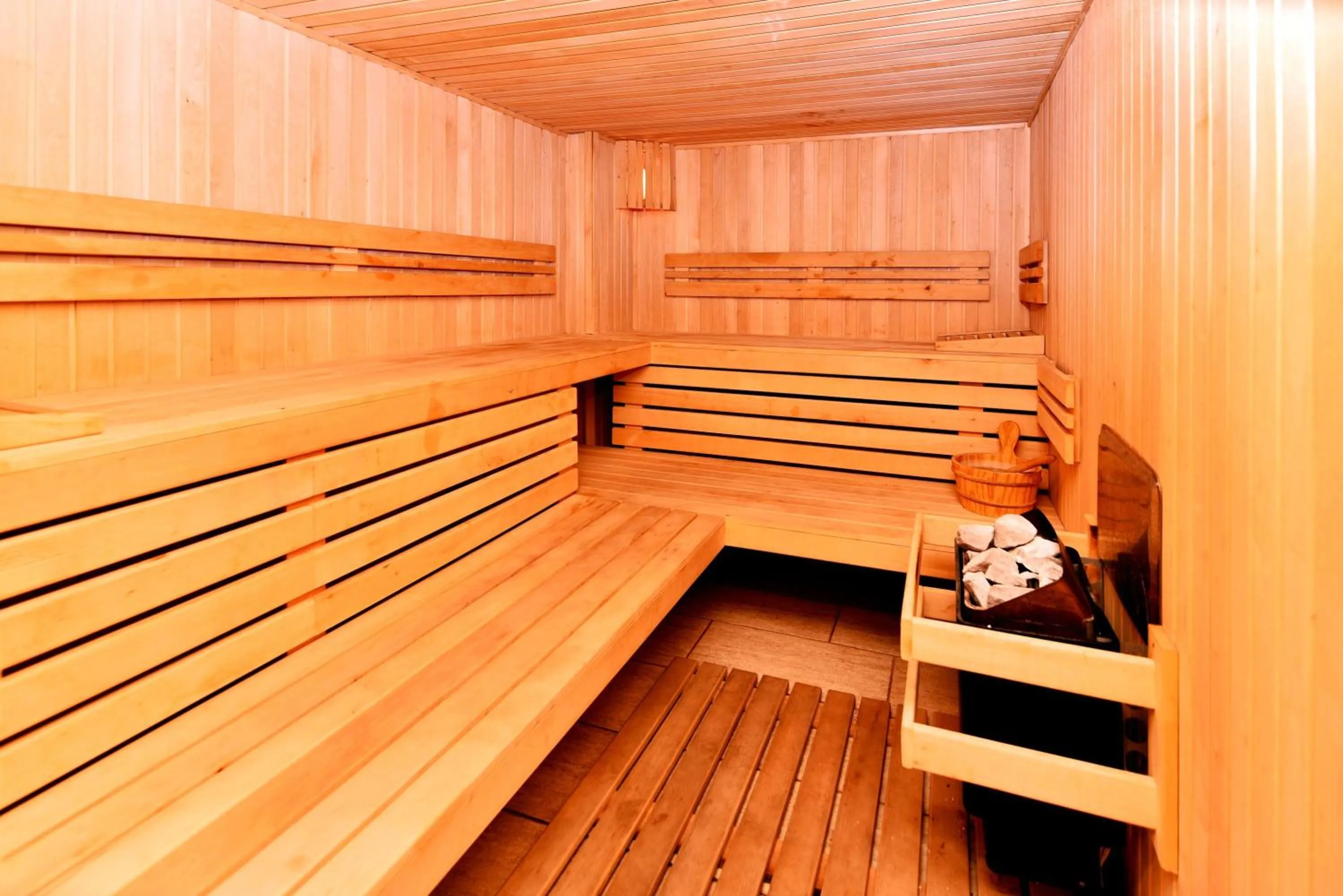 Sauna in Estreya Residence Hotel and SPA