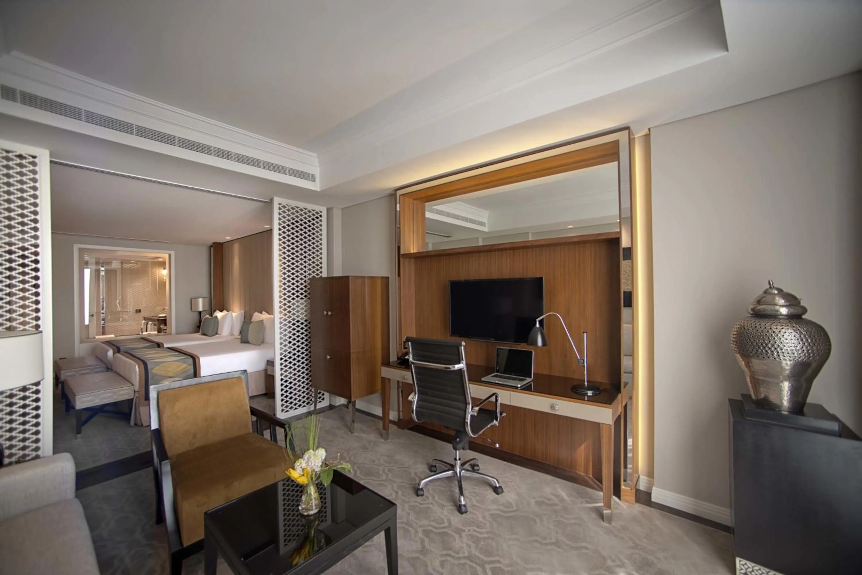 Living room, Bed in Taj Dubai