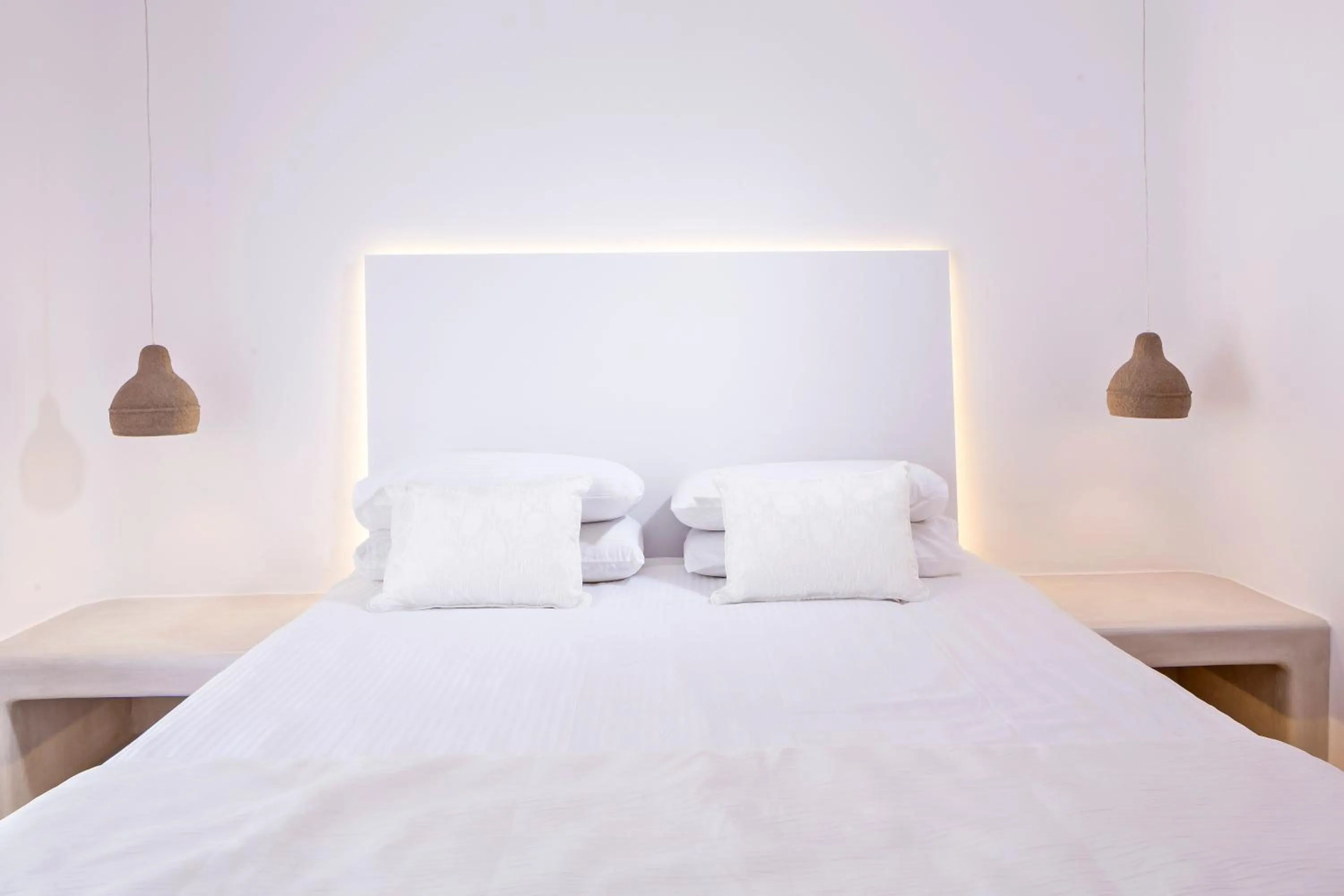 Bed in Art Hotel Santorini