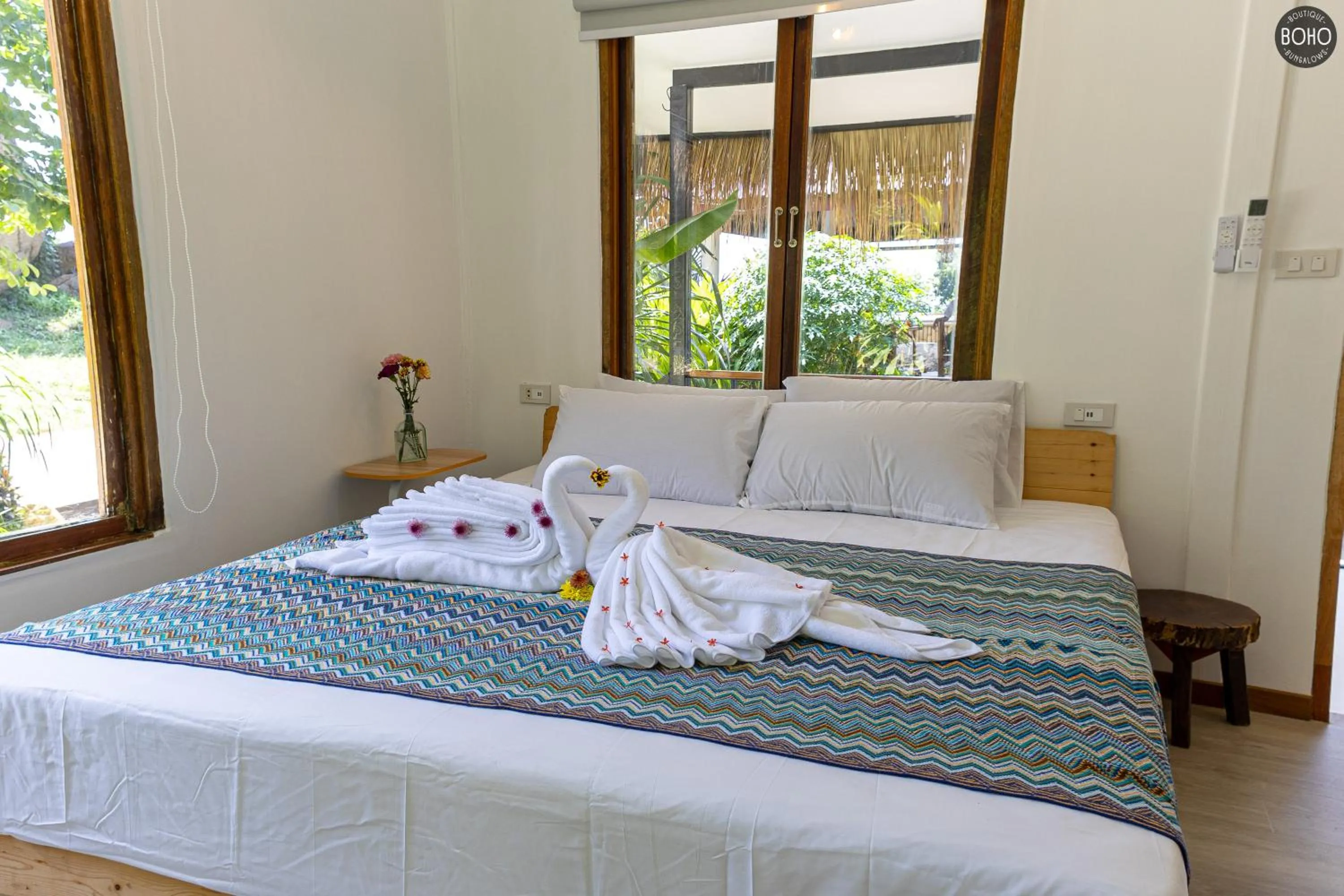 Bed in BOHO Boutique Bungalows