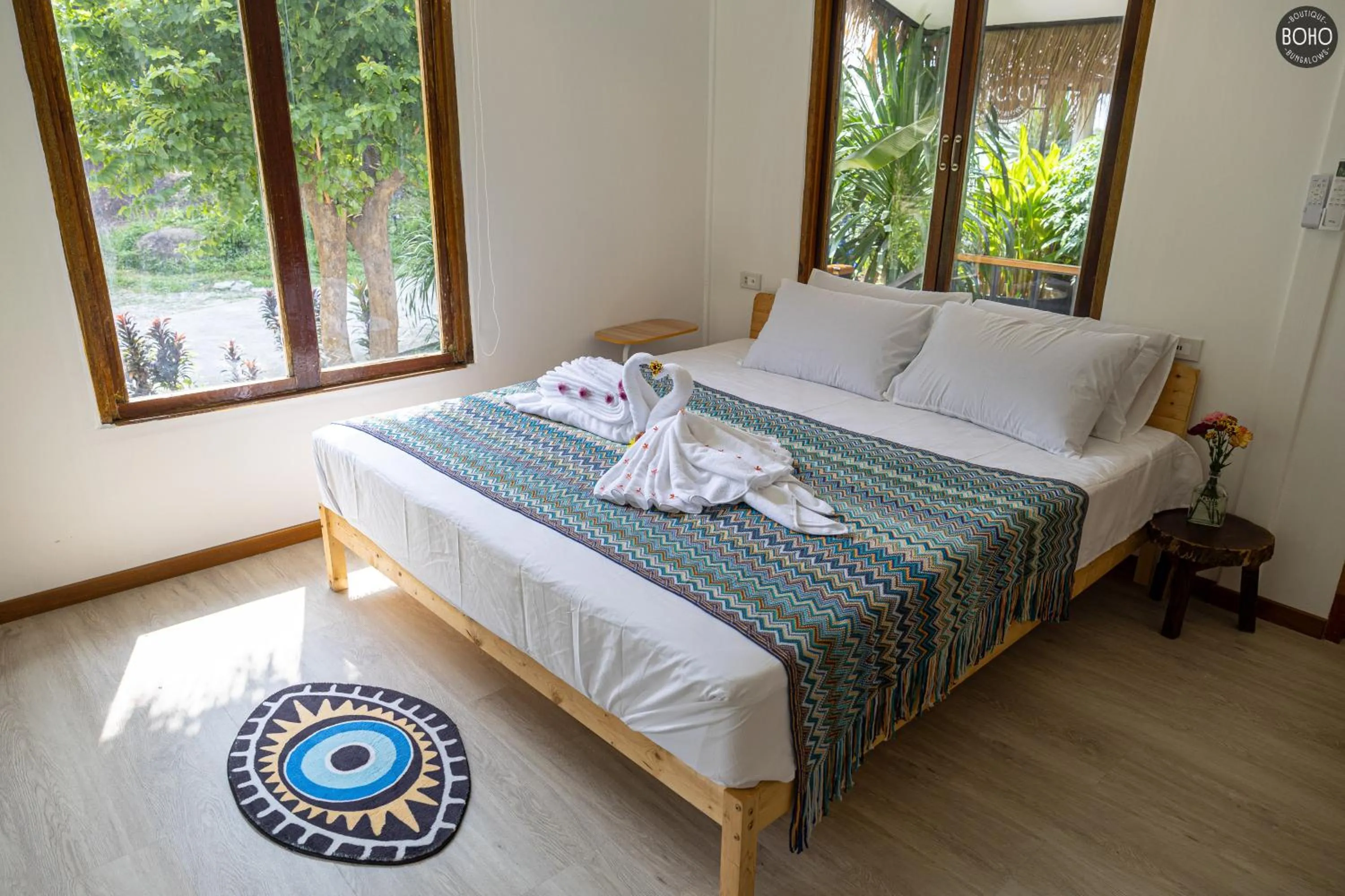 Bed in BOHO Boutique Bungalows