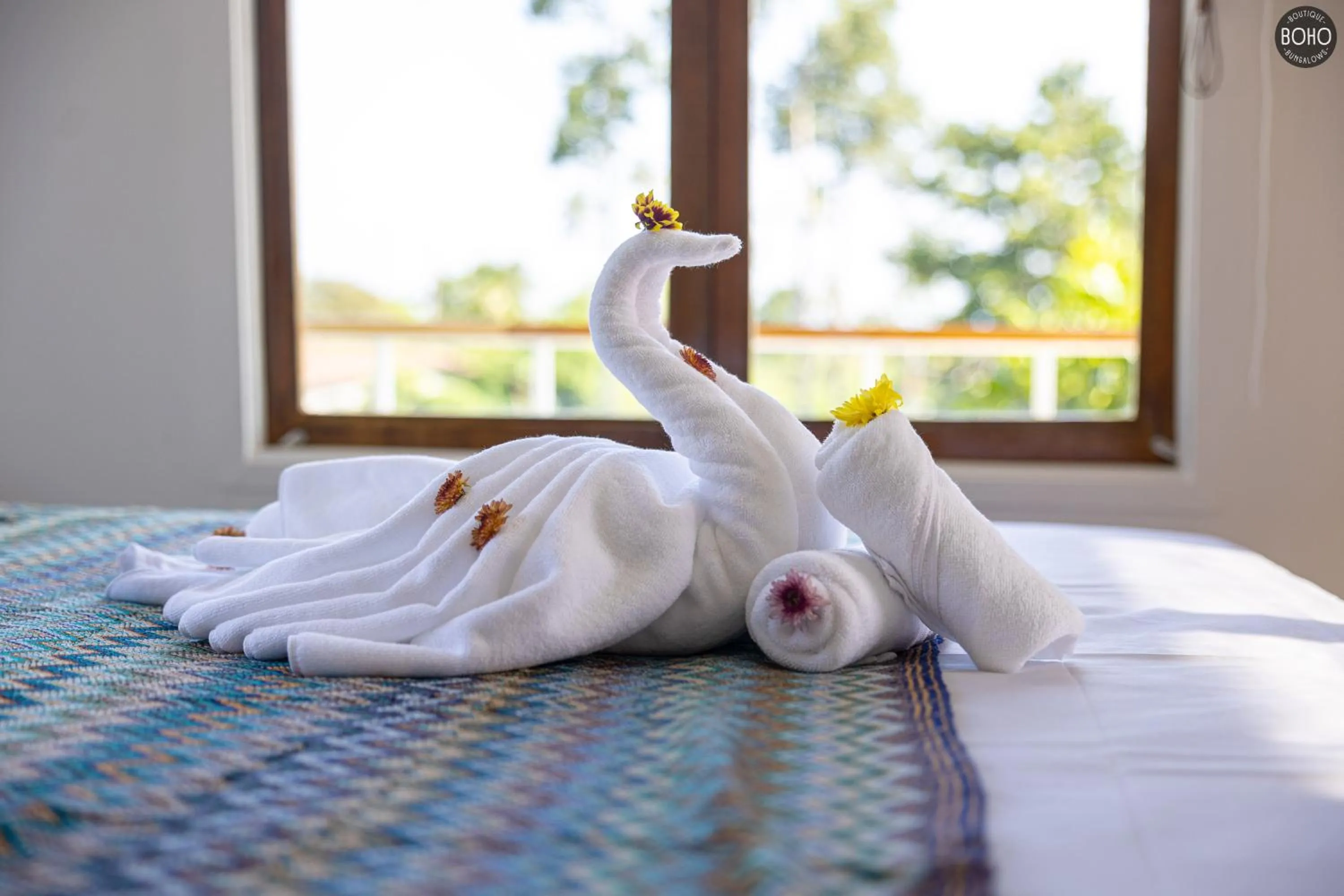 Bed in BOHO Boutique Bungalows