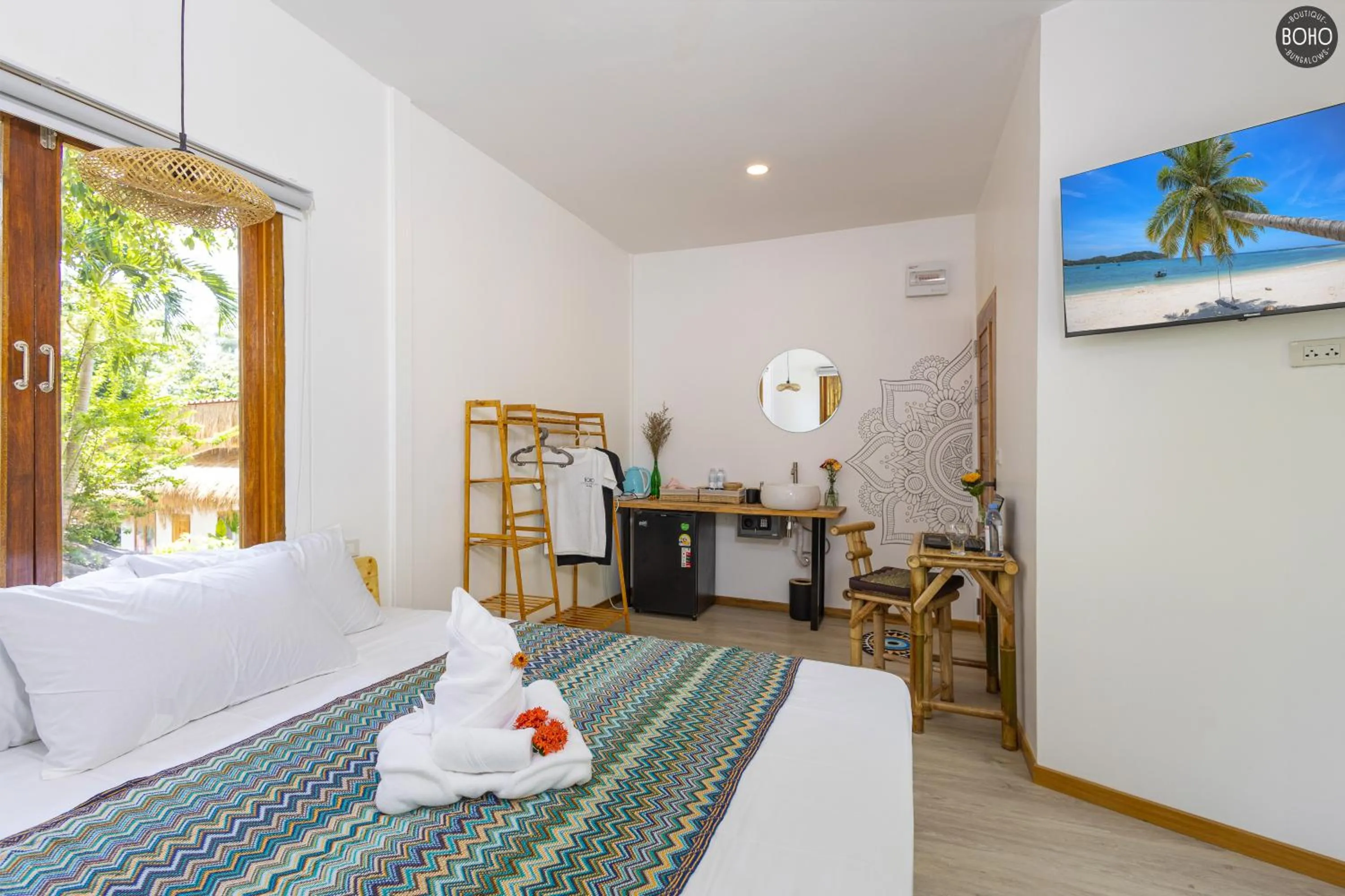 Bed in BOHO Boutique Bungalows