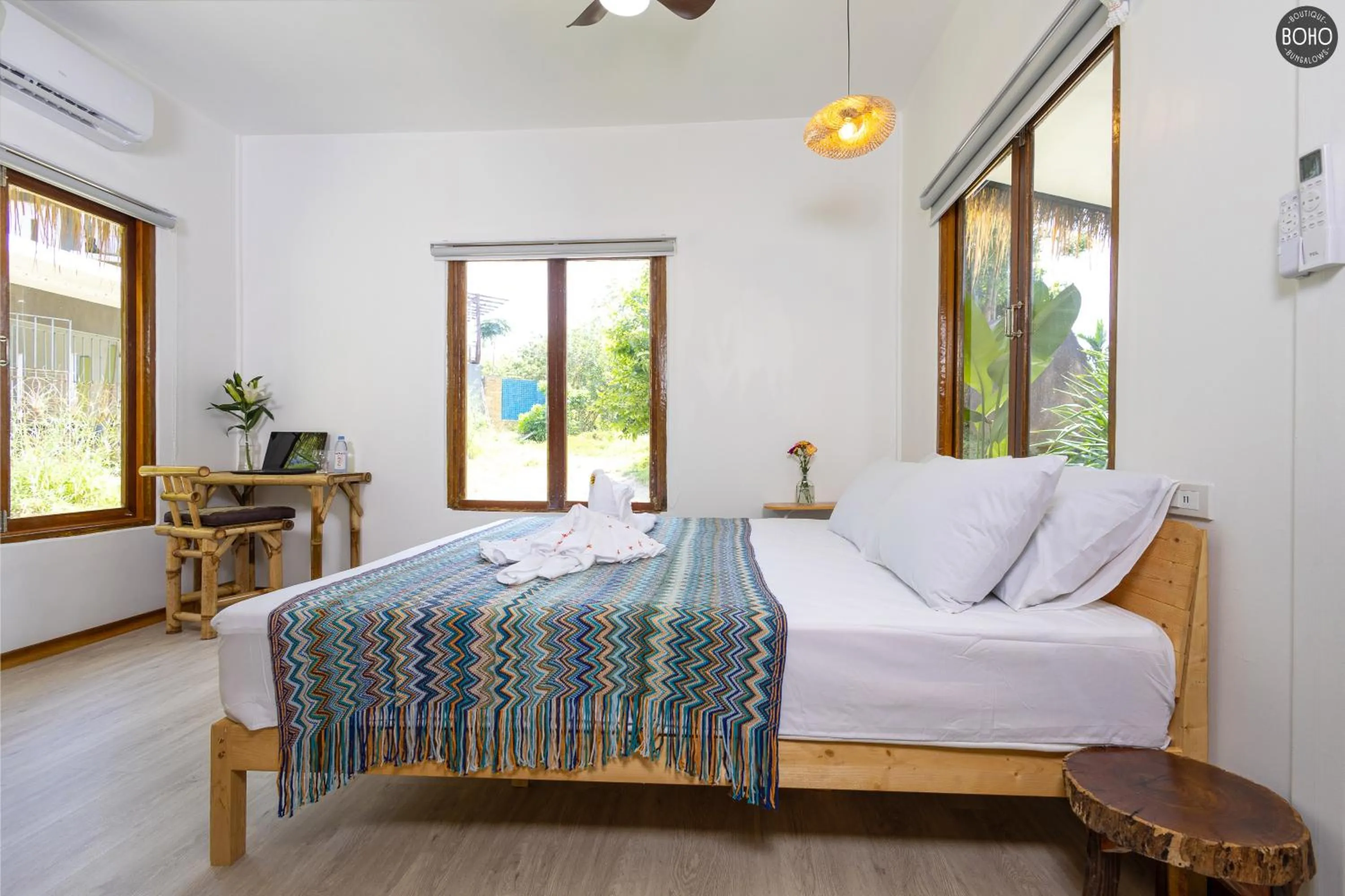 Bed in BOHO Boutique Bungalows
