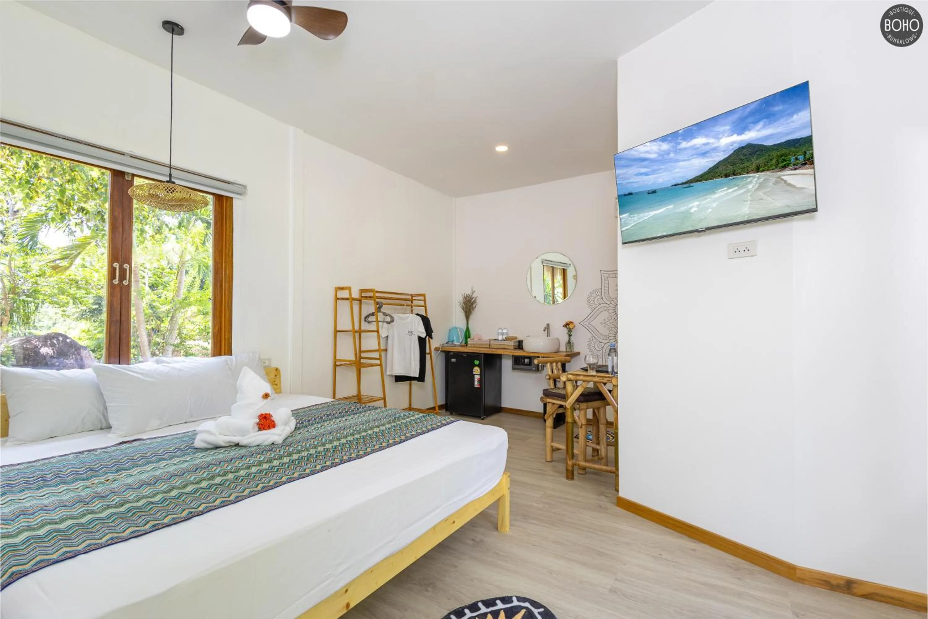 Bed in BOHO Boutique Bungalows