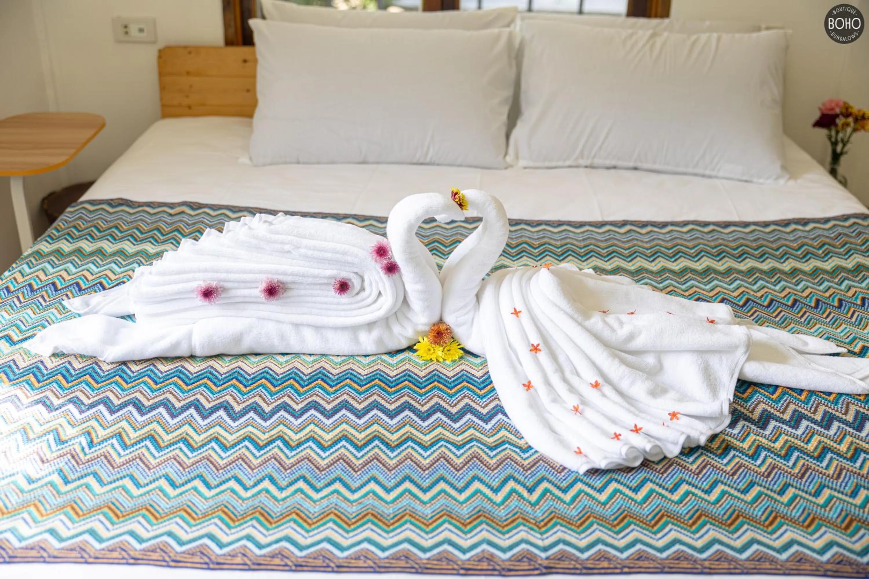 Bed in BOHO Boutique Bungalows