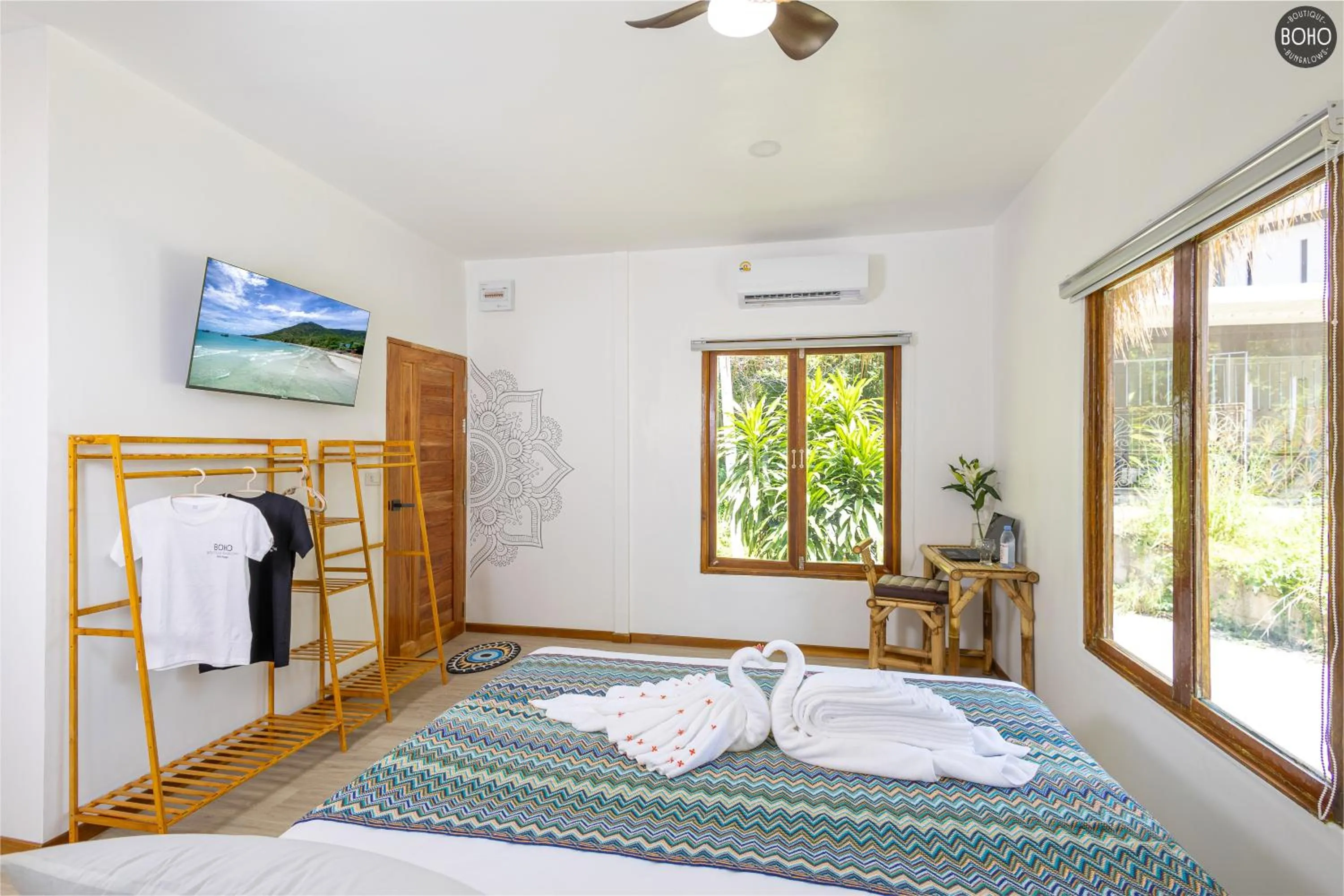 Bed in BOHO Boutique Bungalows