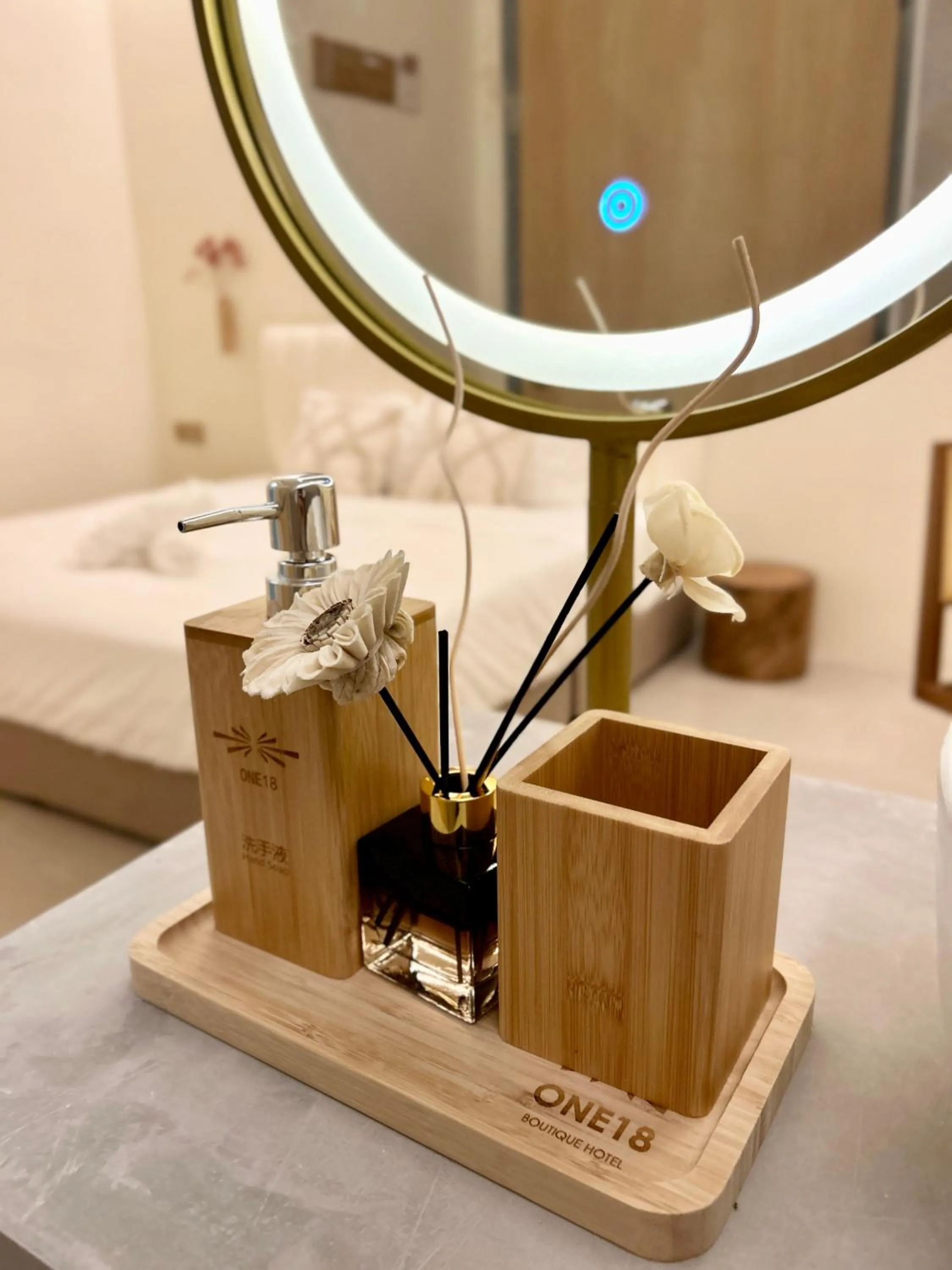 Bed in ONE18 Boutique Hotel