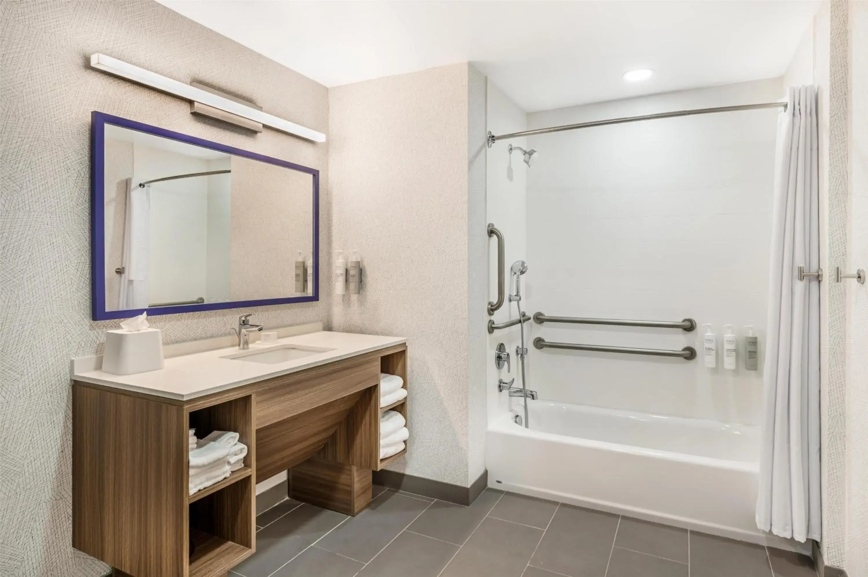 Bathroom in Home2 Suites By Hilton Harrisonburg University Bathroom in Home2 Suites By Hilton Harrisonburg University