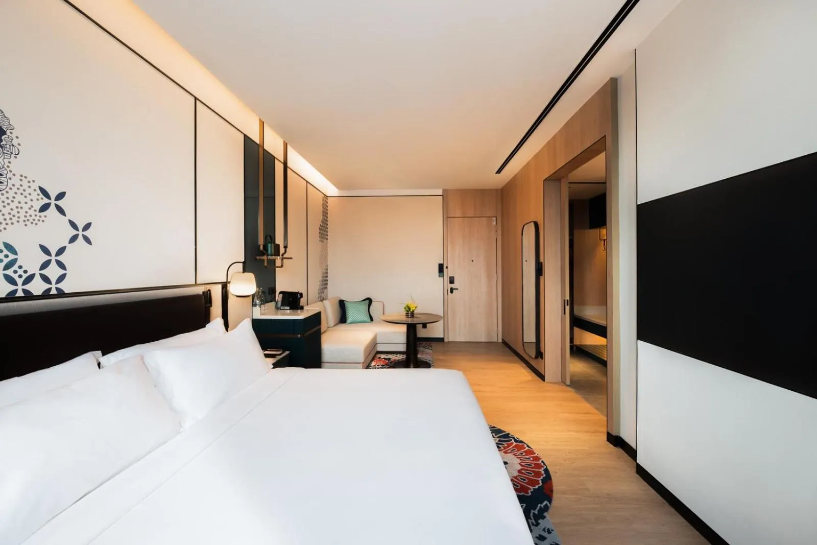 Bed in Iconic Marjorie Hotel, Penang, a Tribute Portfolio Hotel