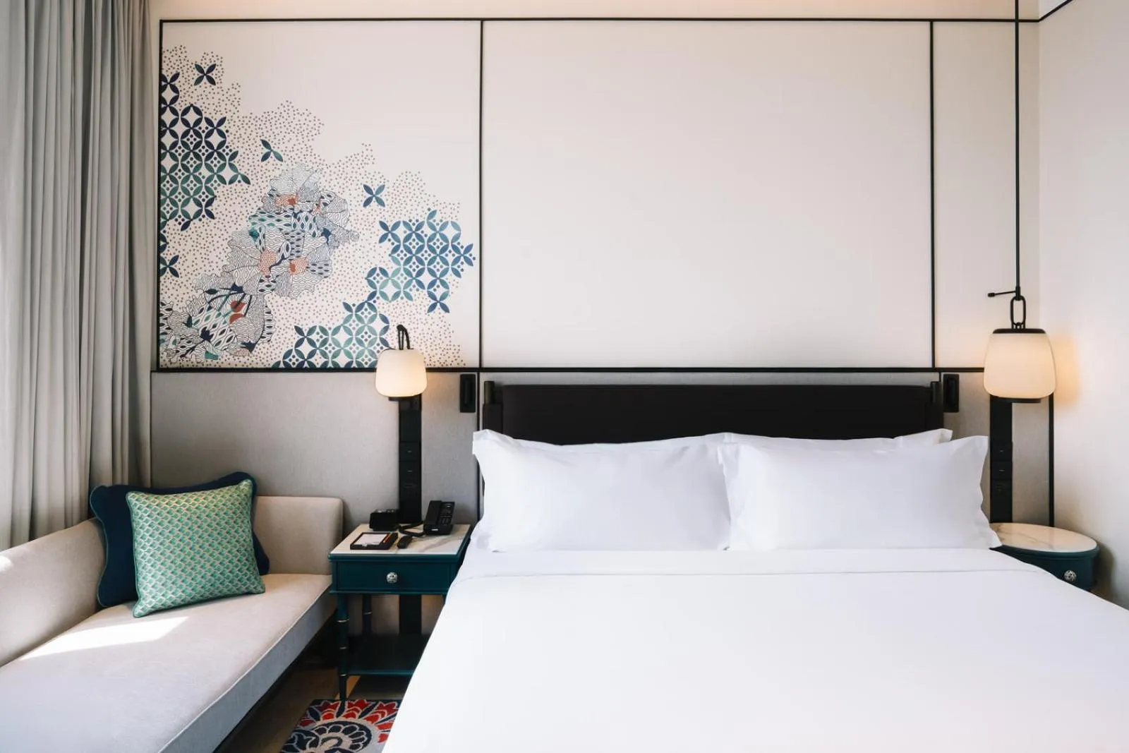 Bed in Iconic Marjorie Hotel, Penang, a Tribute Portfolio Hotel