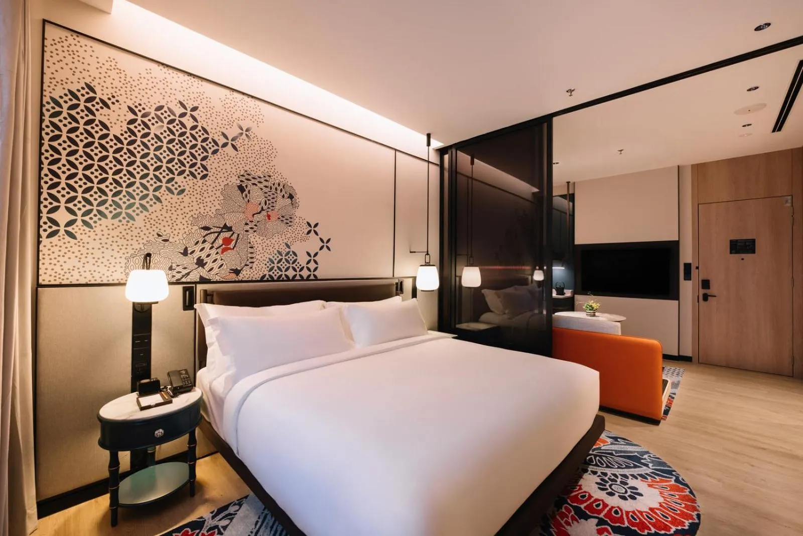Bed in Iconic Marjorie Hotel, Penang, a Tribute Portfolio Hotel