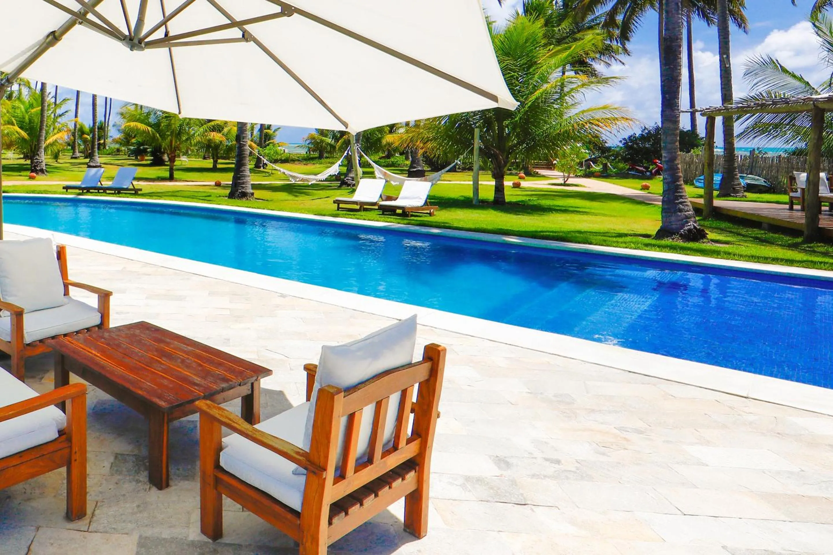 Pool view in Pousada Reserva do Patacho