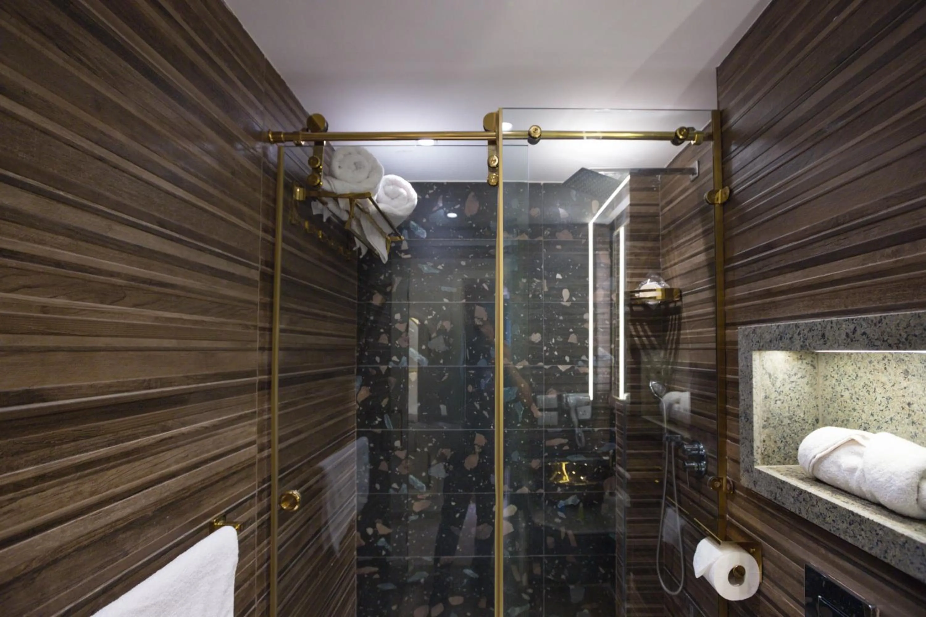 Shower in Pyramids Plateau Hotel