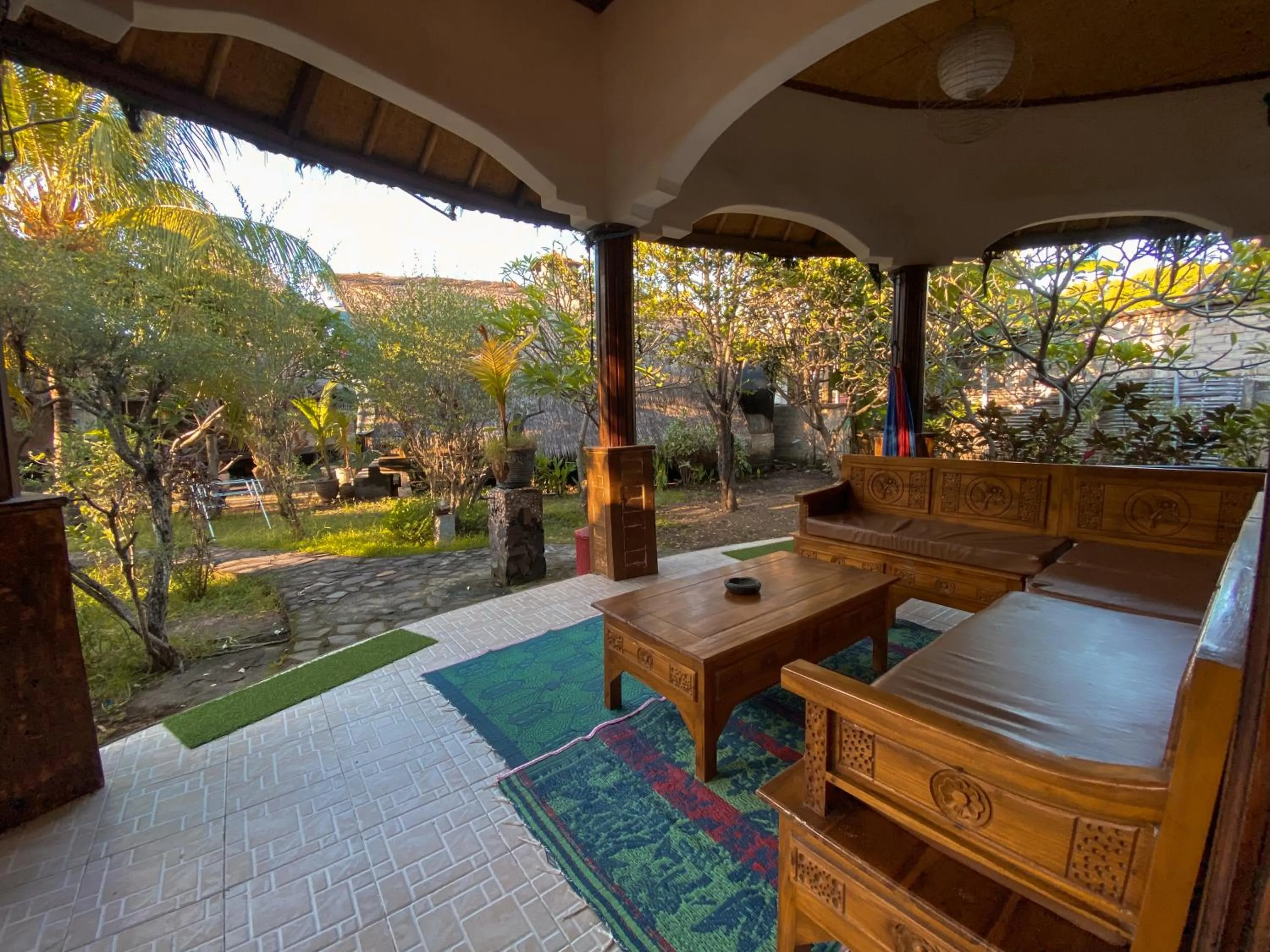 Seating area in Sejuk Cottages