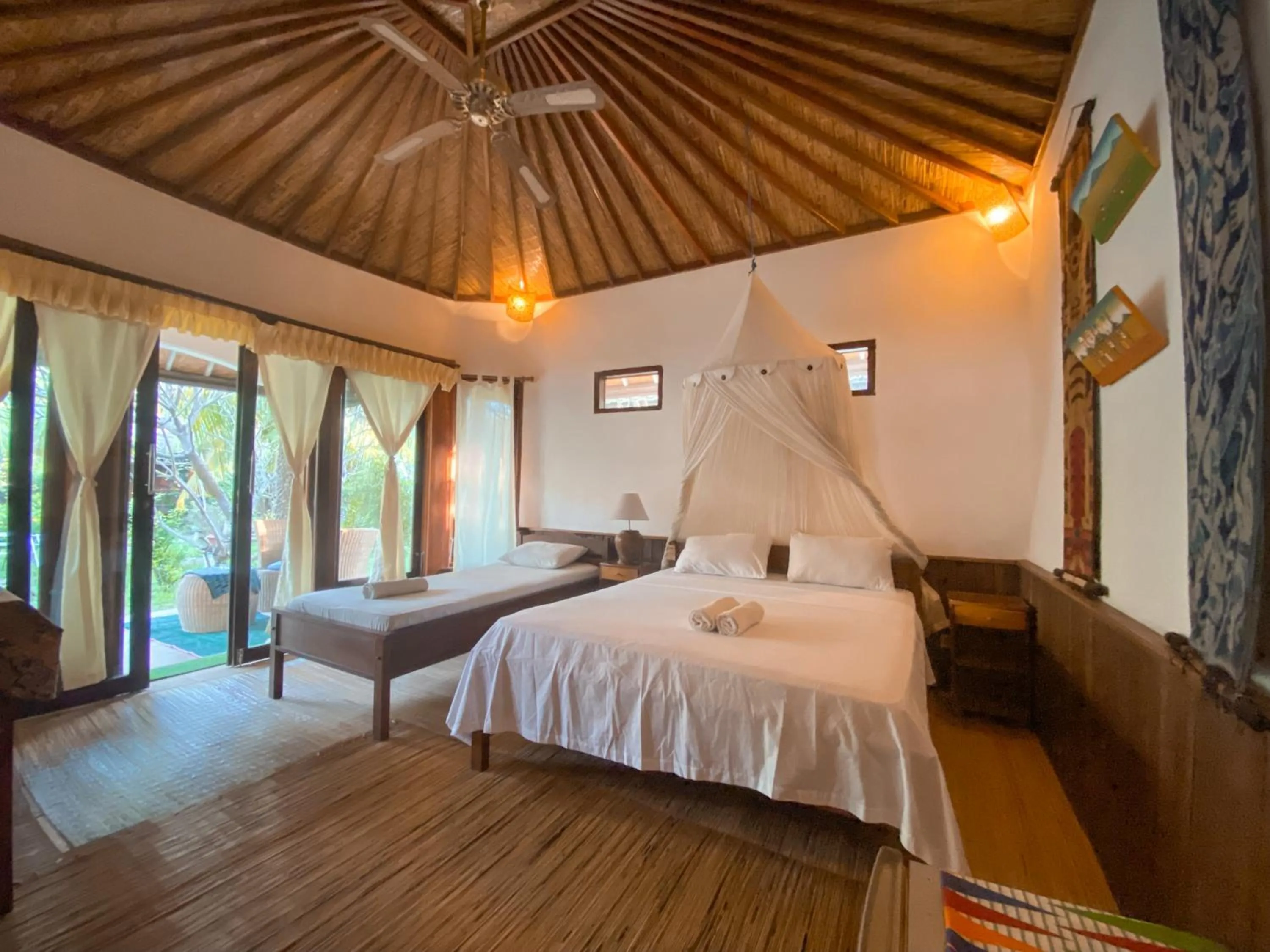 Bed in Sejuk Cottages