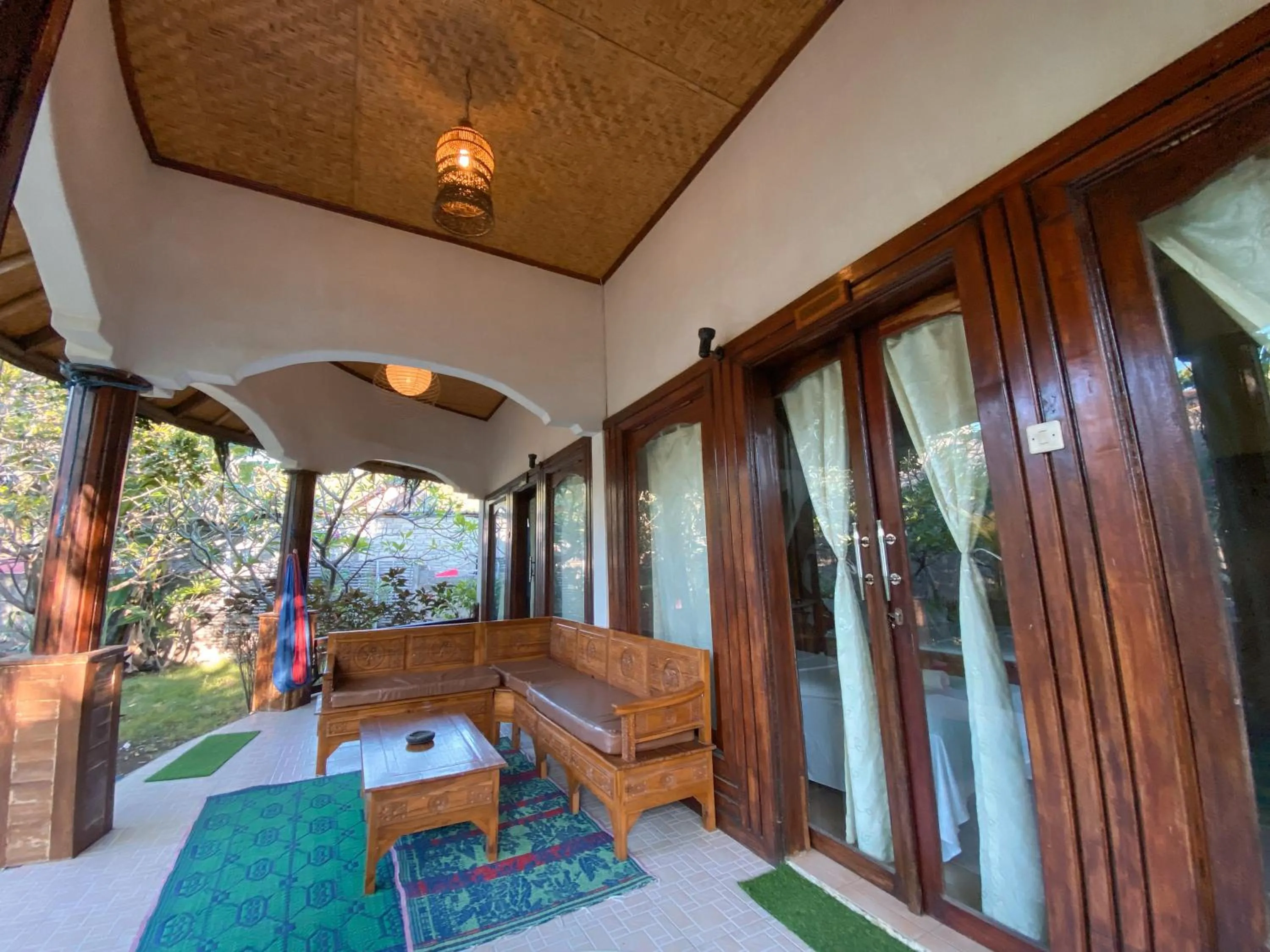 Seating area in Sejuk Cottages