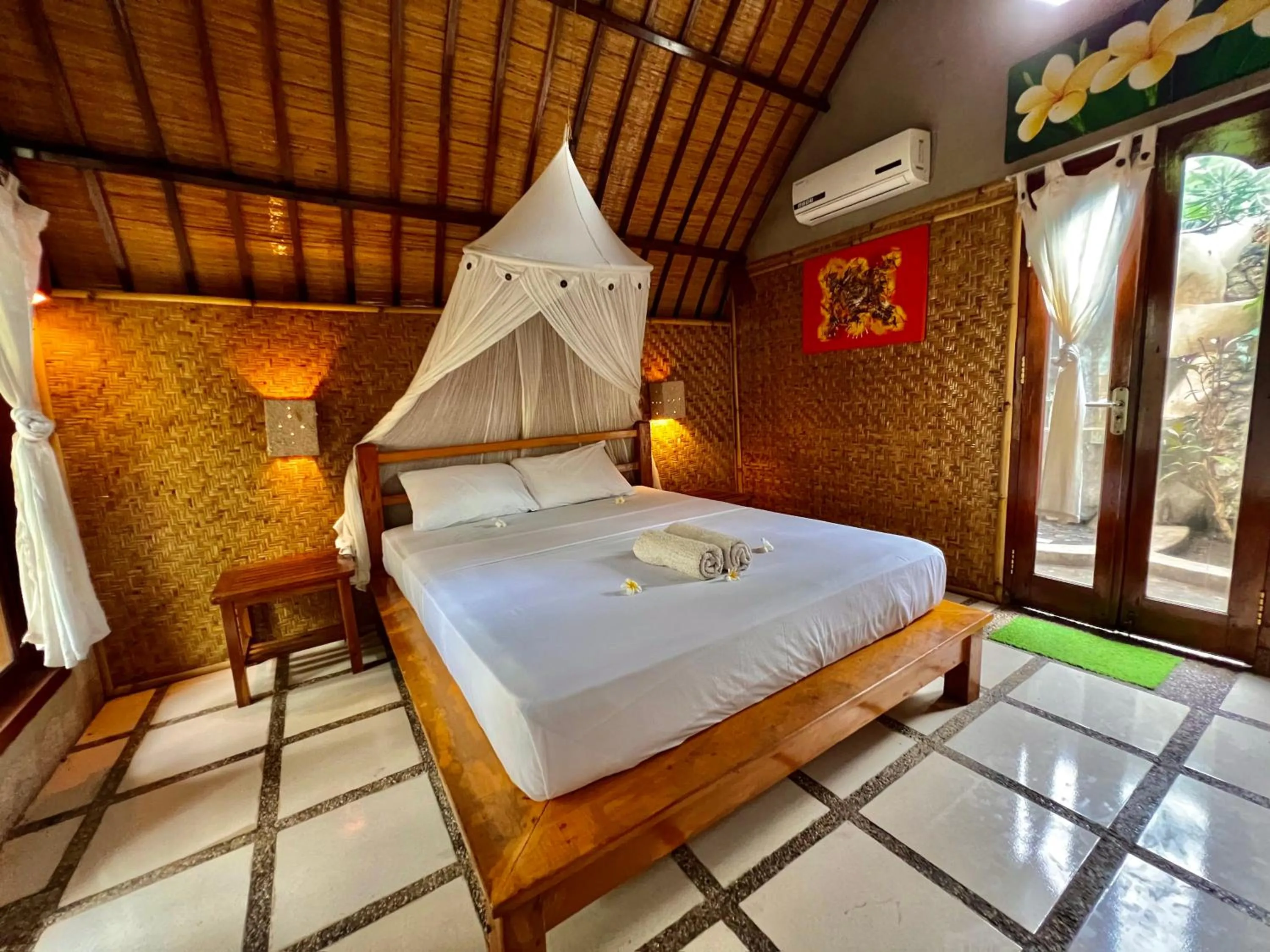 Bed in Sejuk Cottages