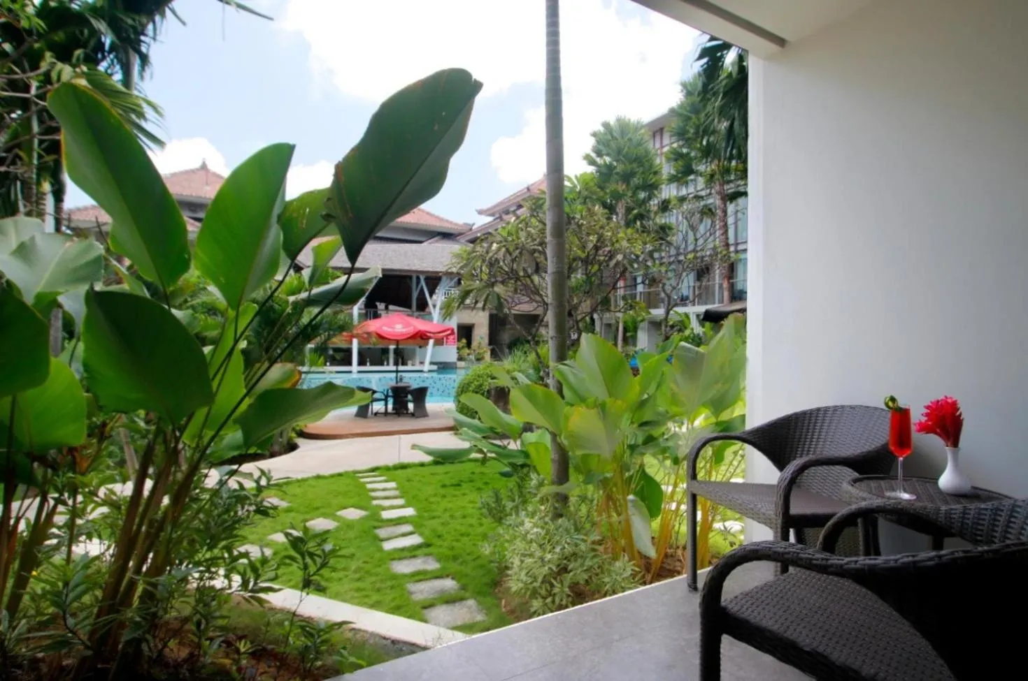 Garden view in The Lerina Hotel Nusa Dua
