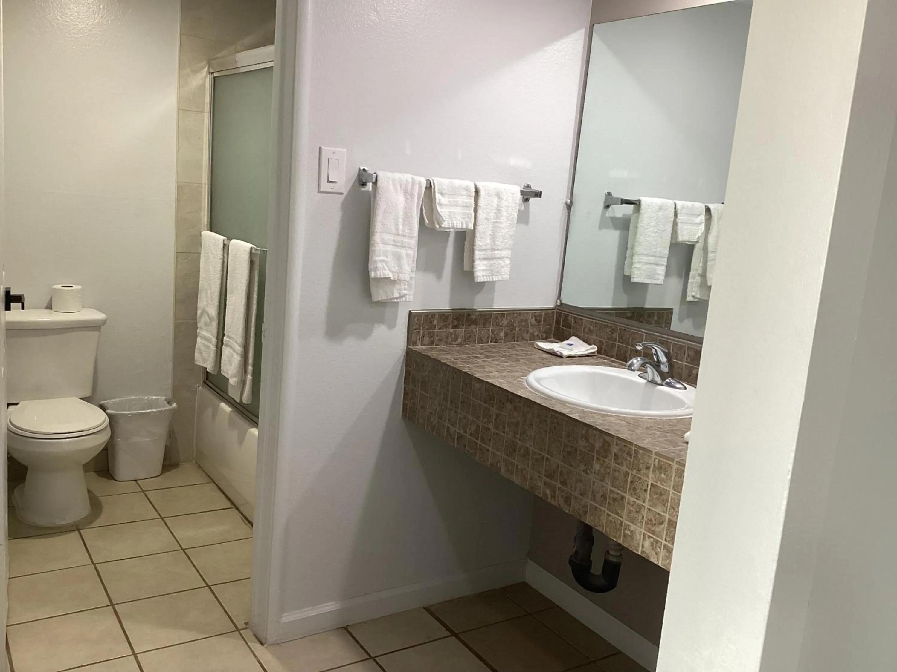 Bathroom in Motel 6 Selma, CA