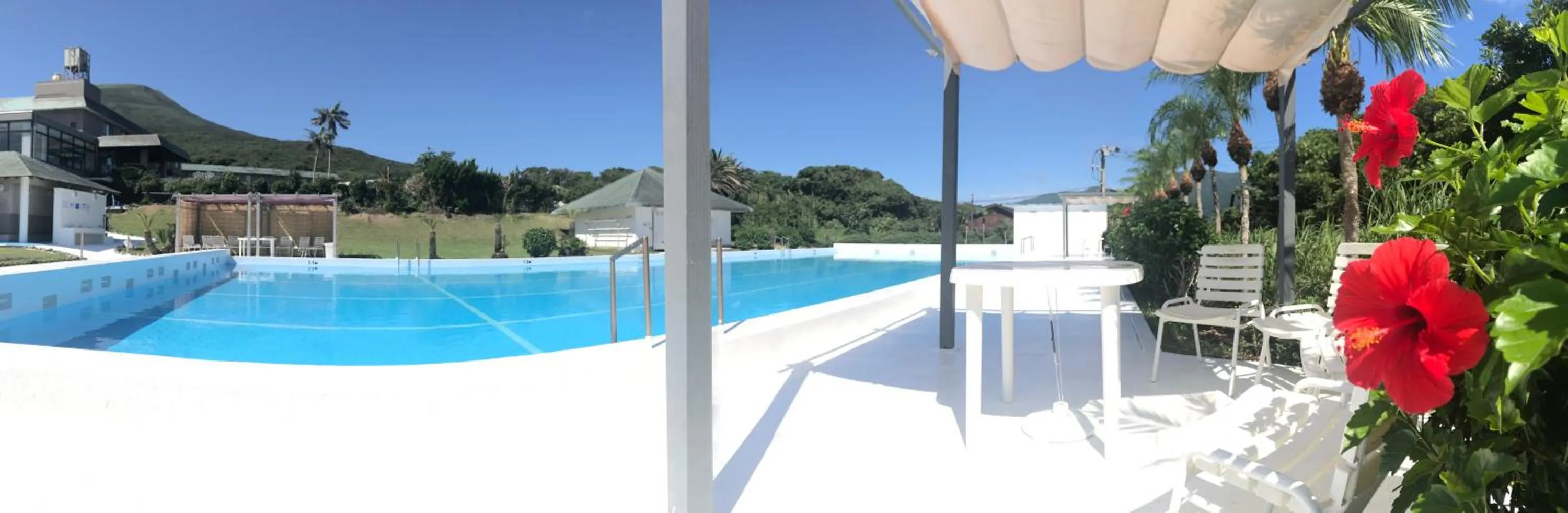 Pool view in Hachijo View Hotel