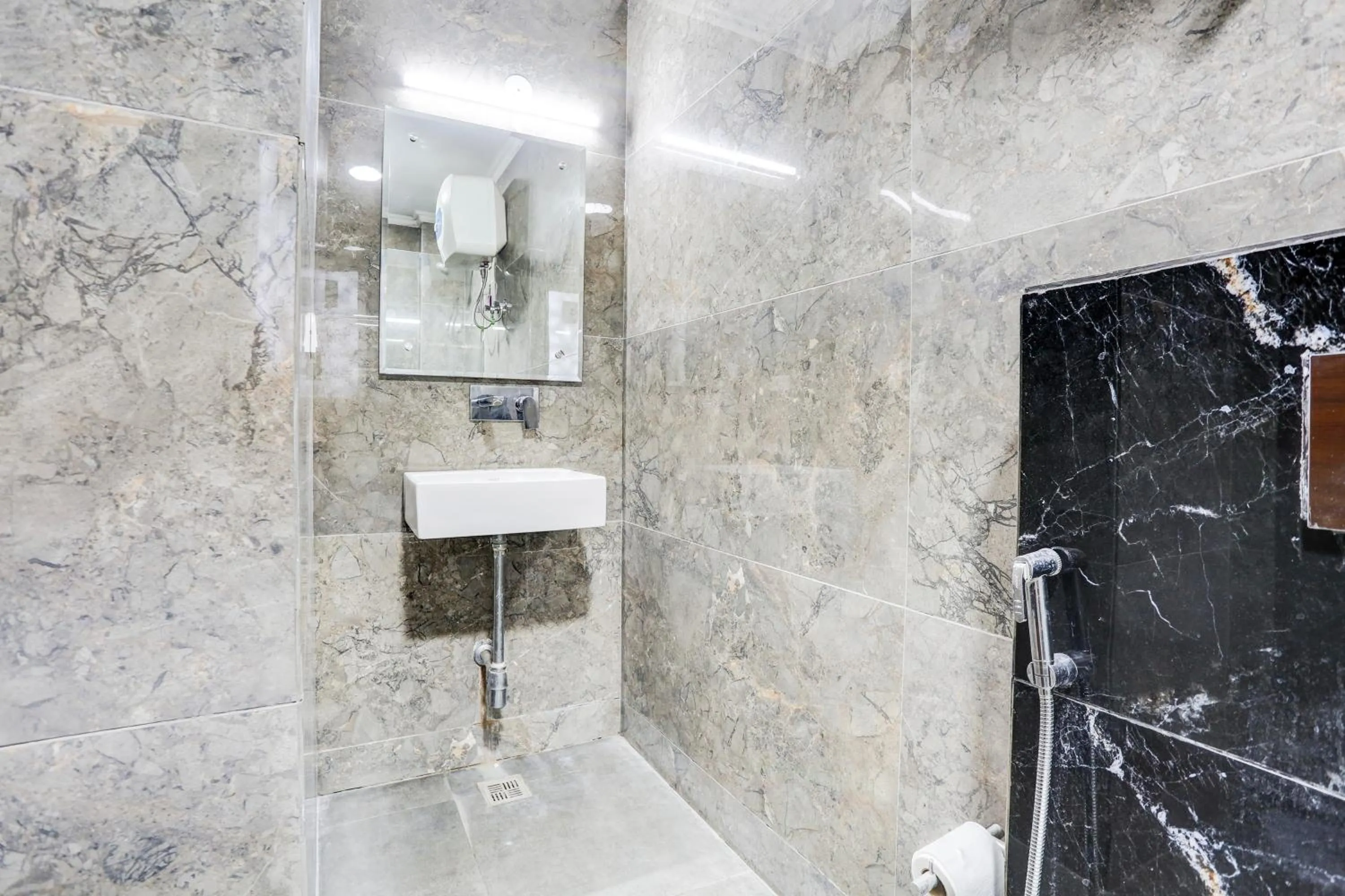 Shower in Hotel Grey Medicity Modern Rooms, Prime Location, Affordable Rates I Near Medanta