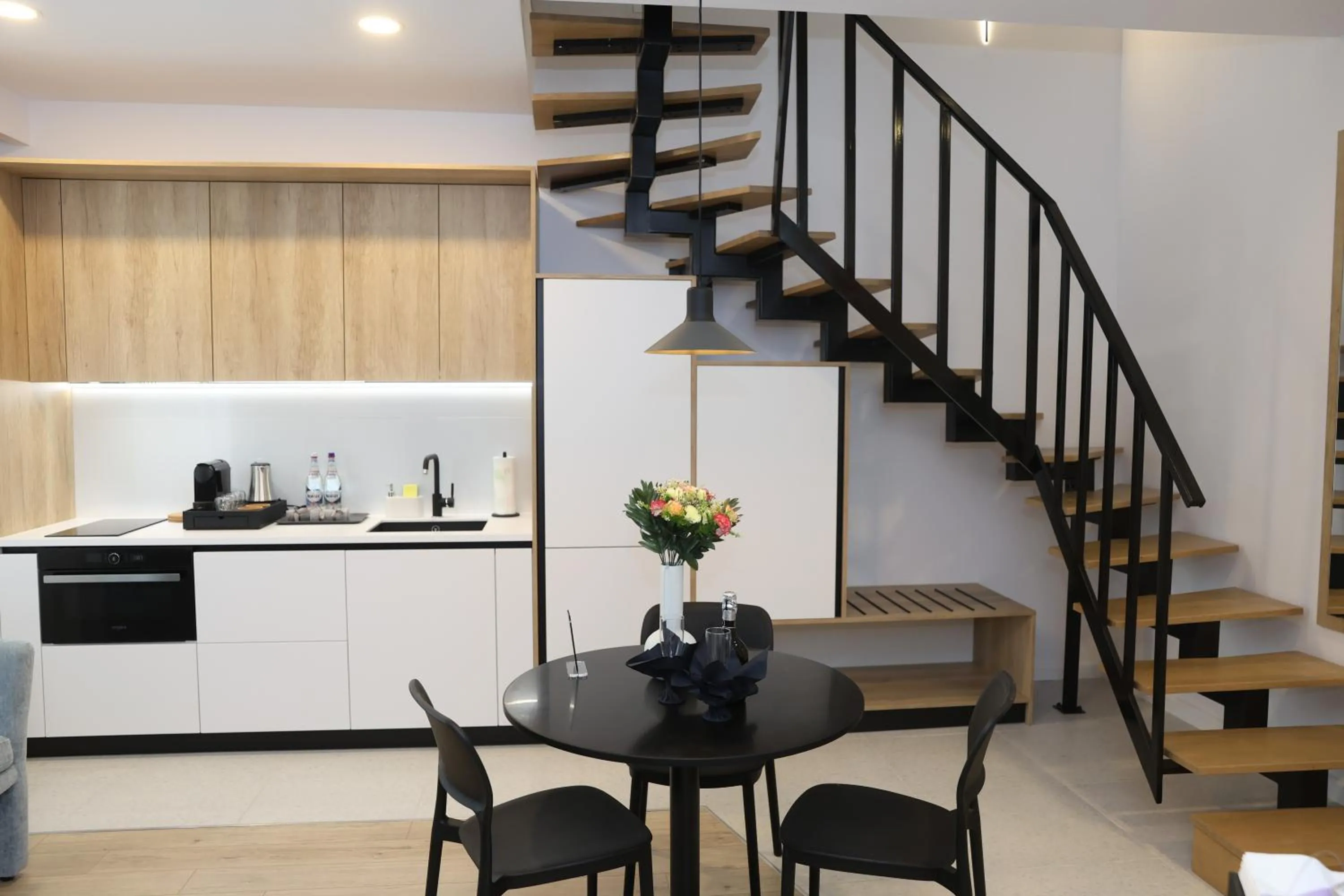 Kitchen or kitchenette in Montan-Aparthotel
