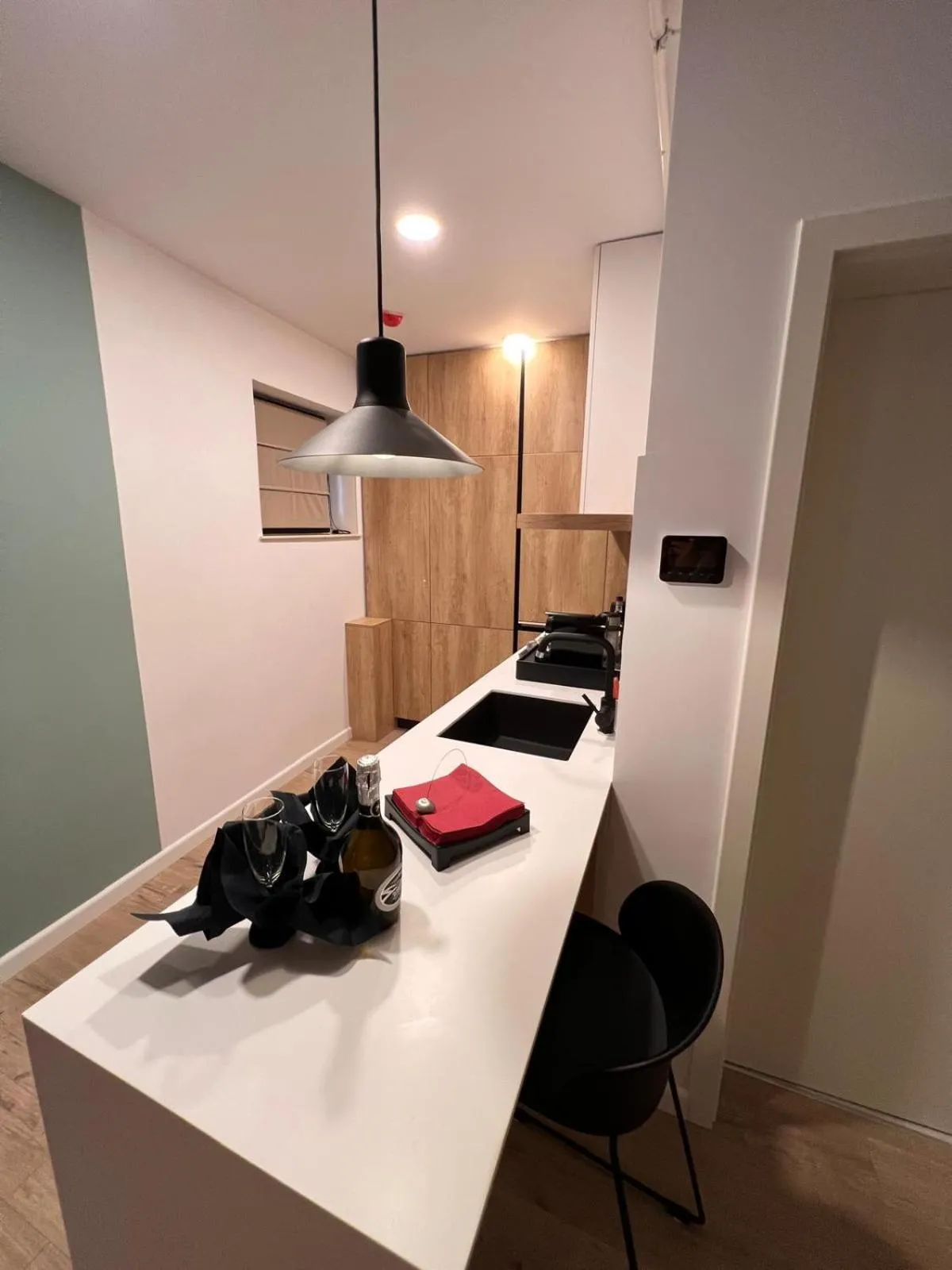 Kitchen or kitchenette in Montan-Aparthotel