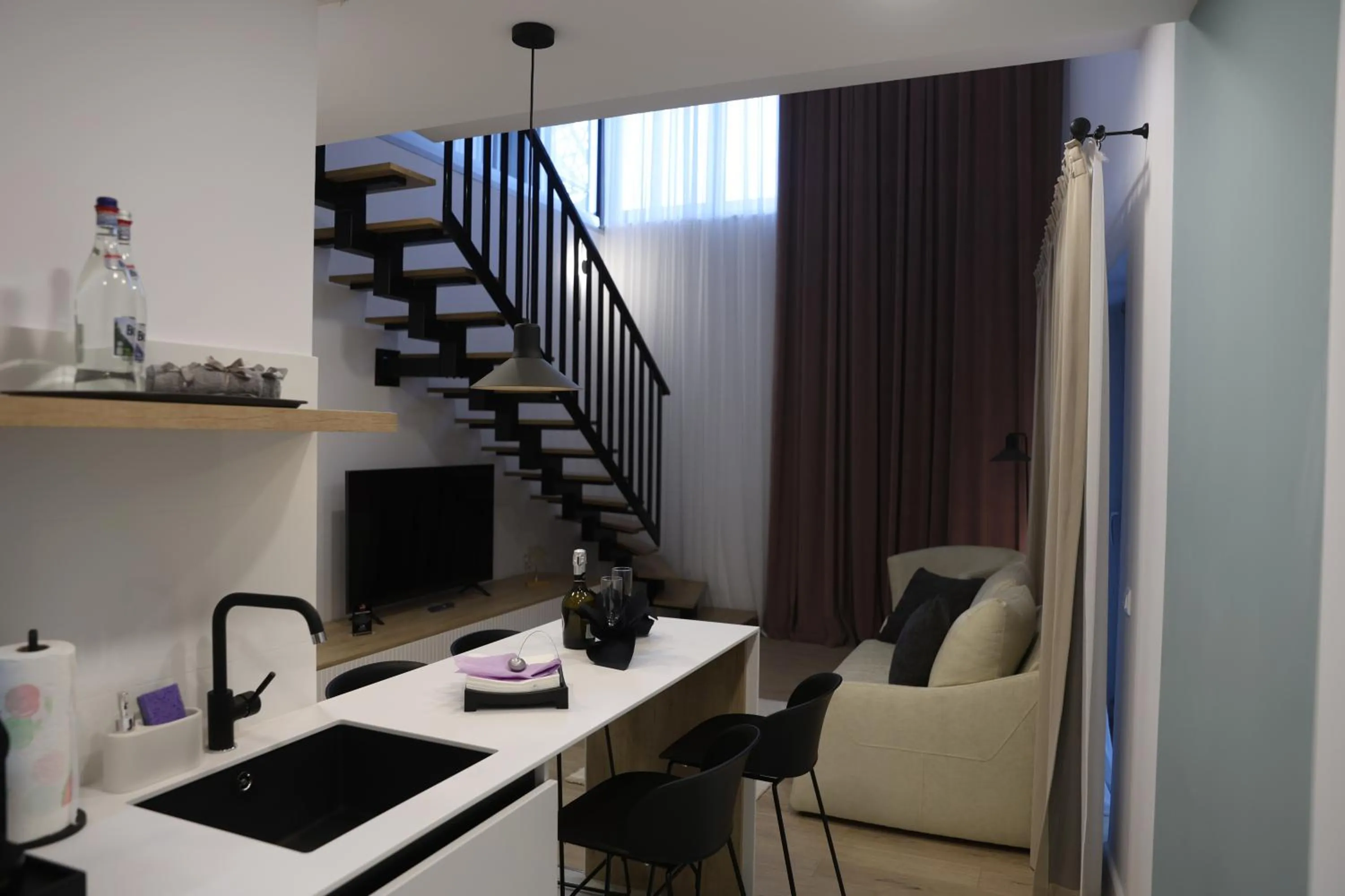 Kitchen or kitchenette in Montan-Aparthotel