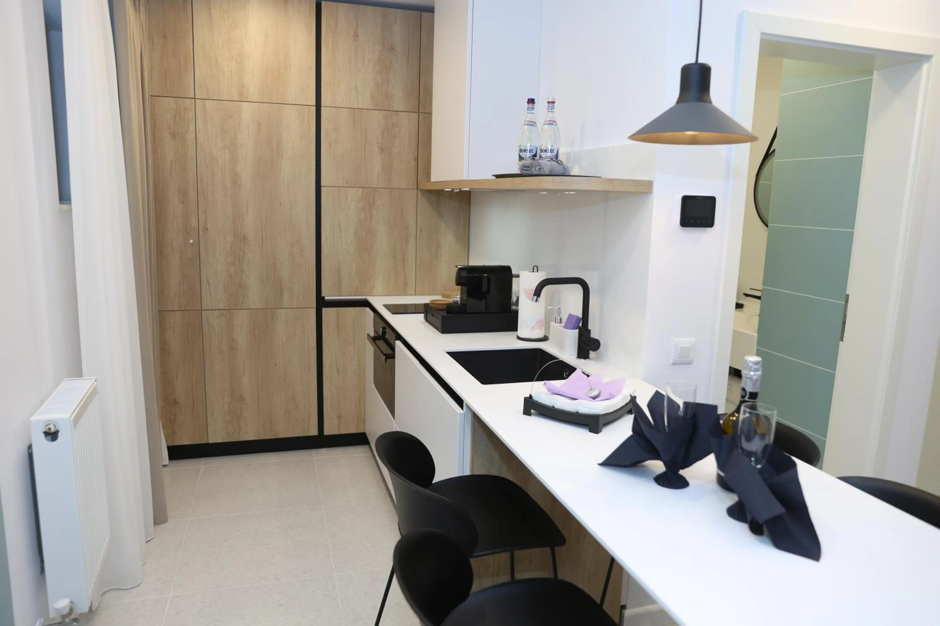 Kitchen or kitchenette in Montan-Aparthotel