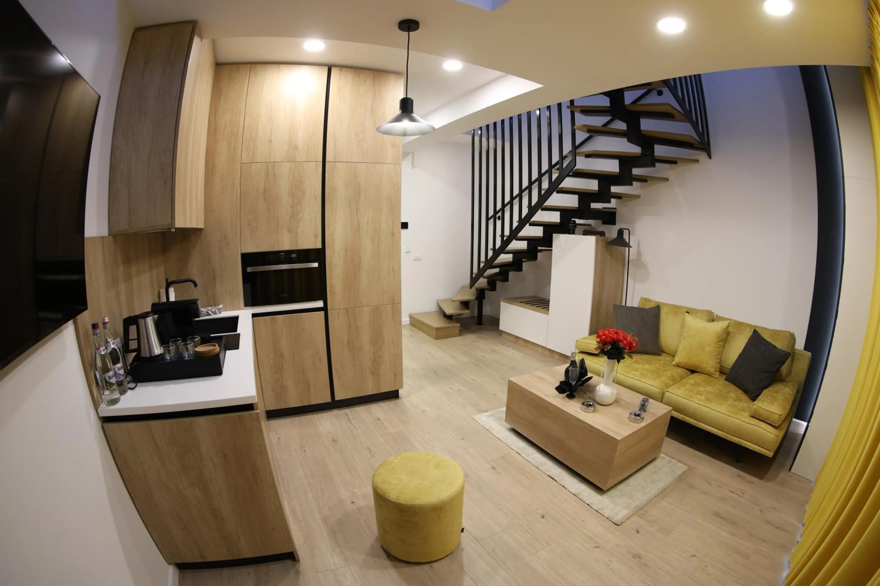 Kitchen or kitchenette in Montan-Aparthotel